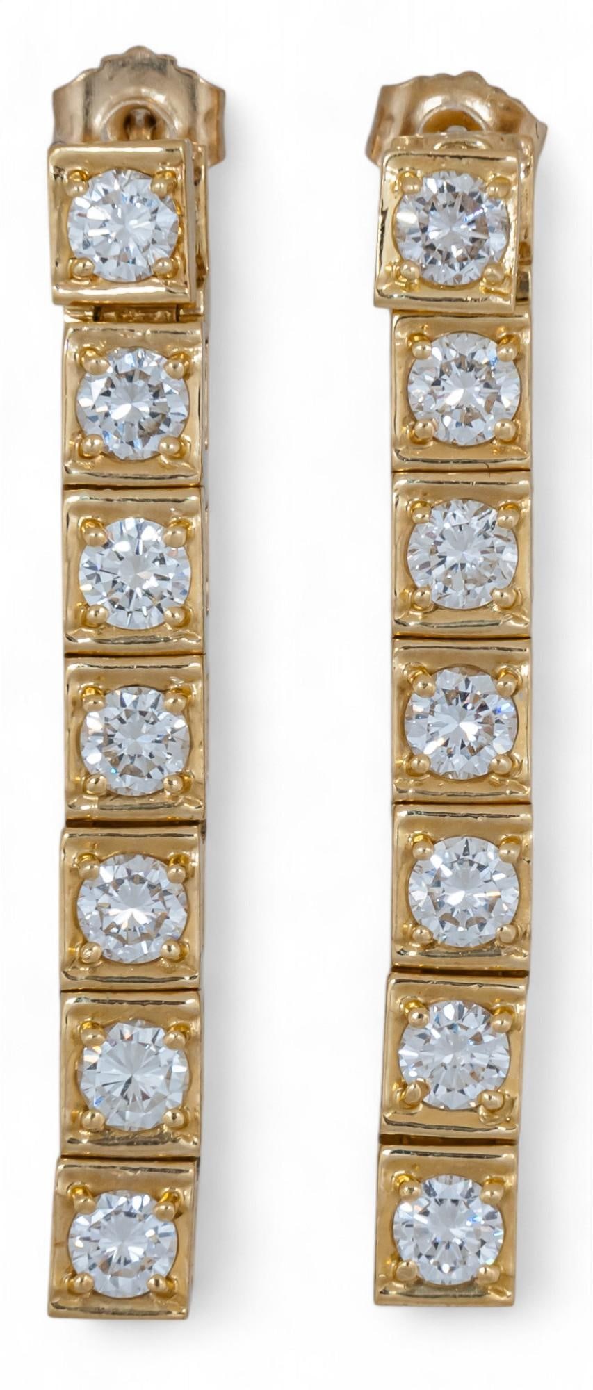 14K Diamond Stud Earrings with Diamond Earring Jackets (1 of 5)