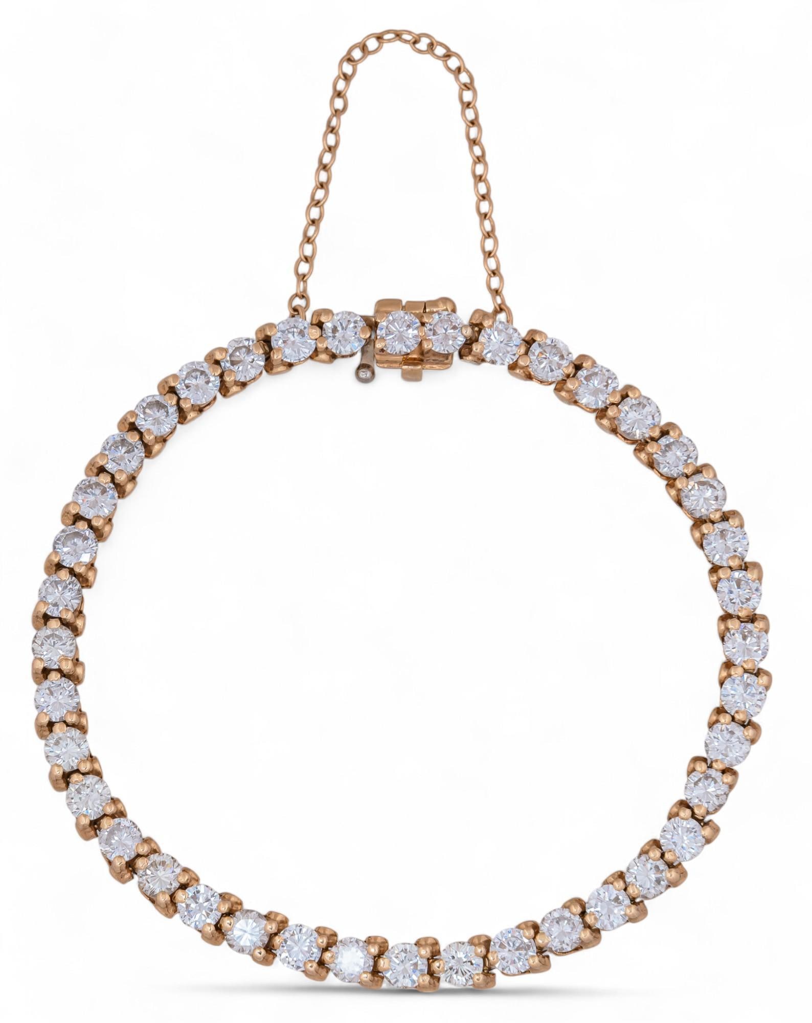 14K Diamond Tennis Bracelet (1 of 7)