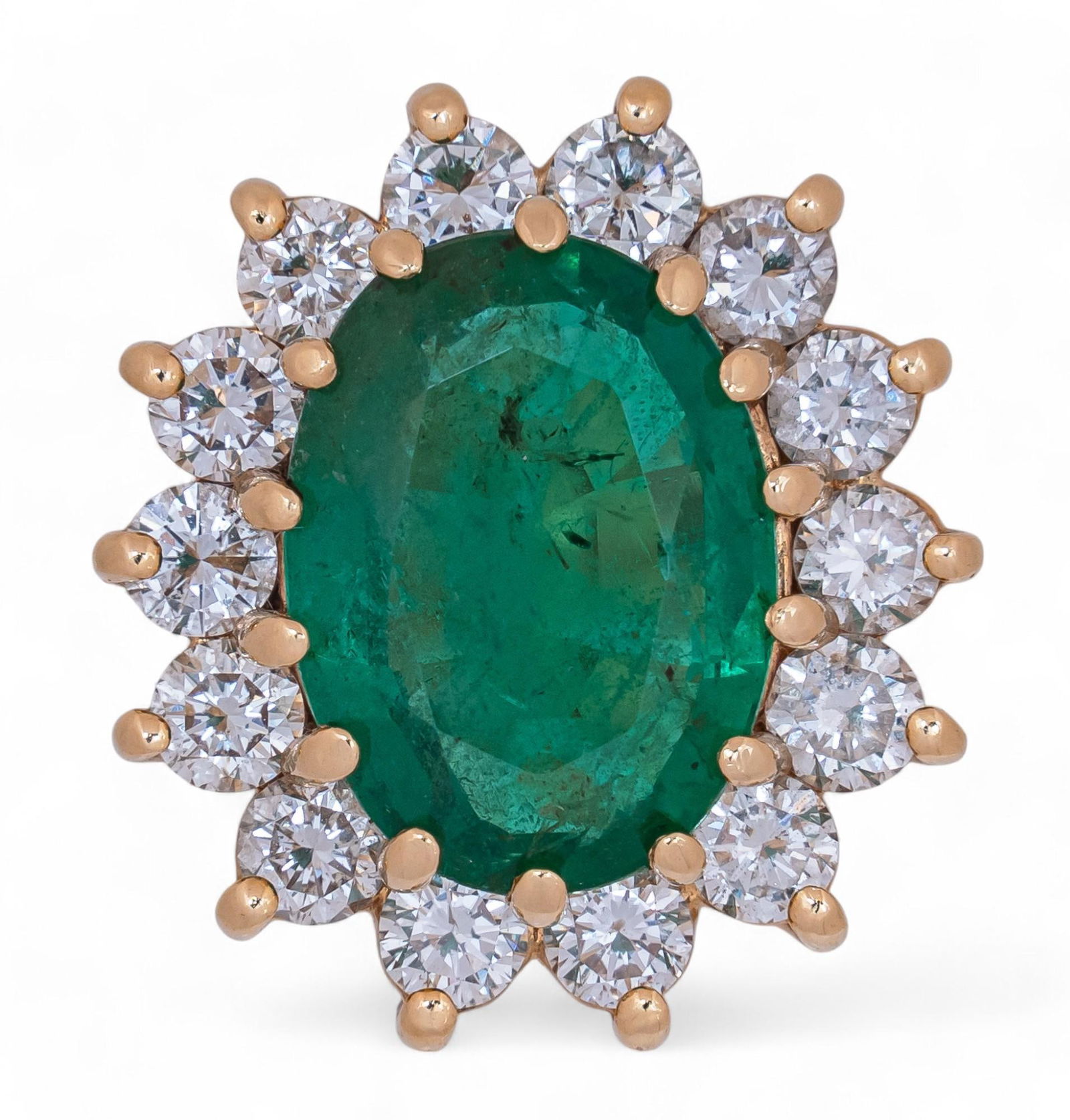 Stuller 14K Emerald and Diamond Halo Ring (1 of 6)