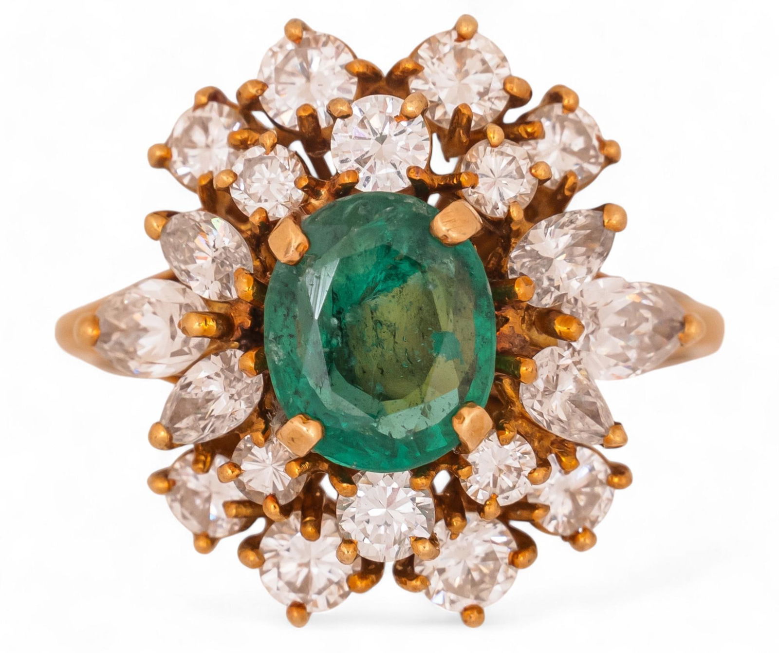 18K Emerald and Diamond Ring (1 of 5)