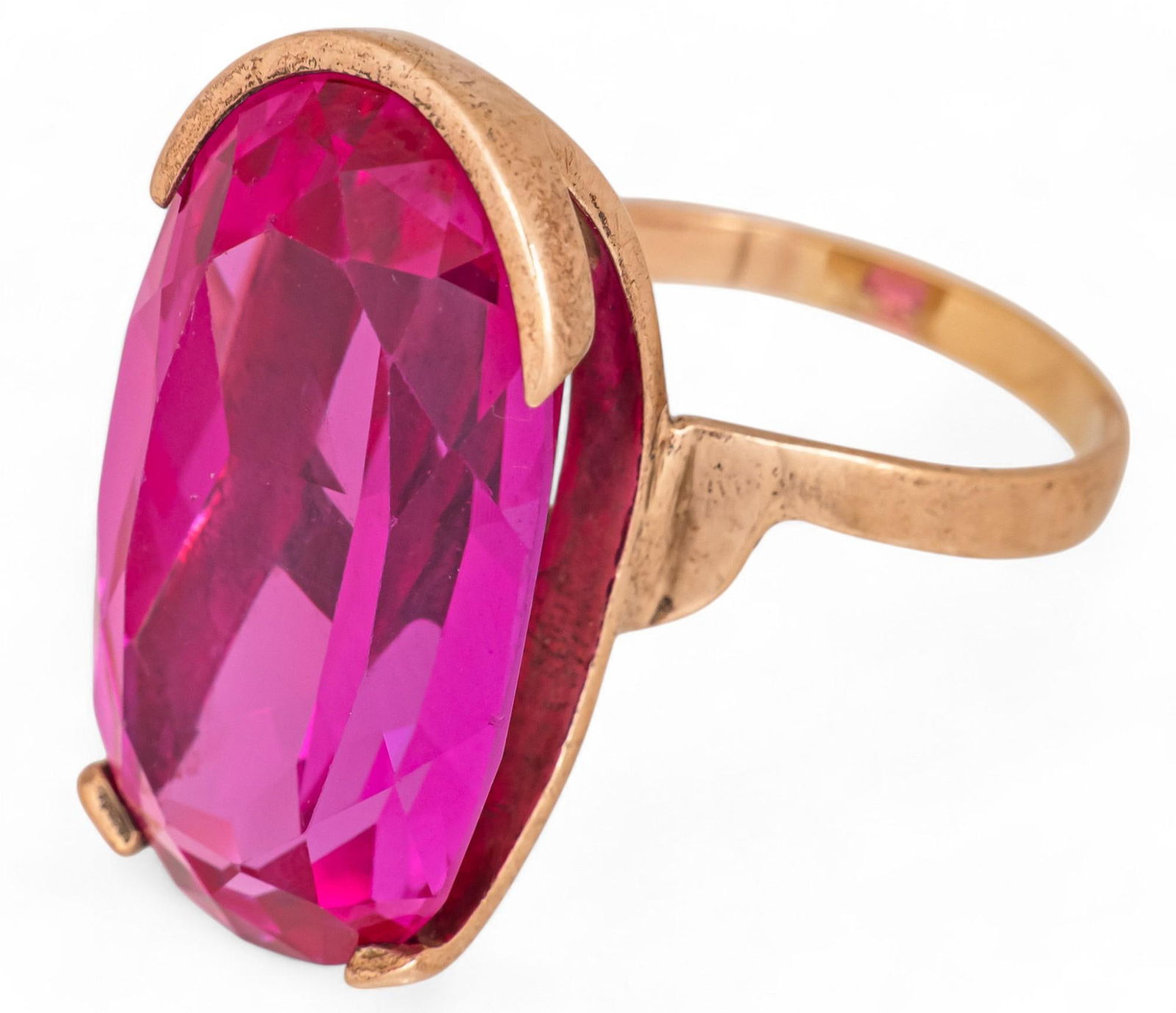 14K Oval Pink Topaz Ring (1 of 5)