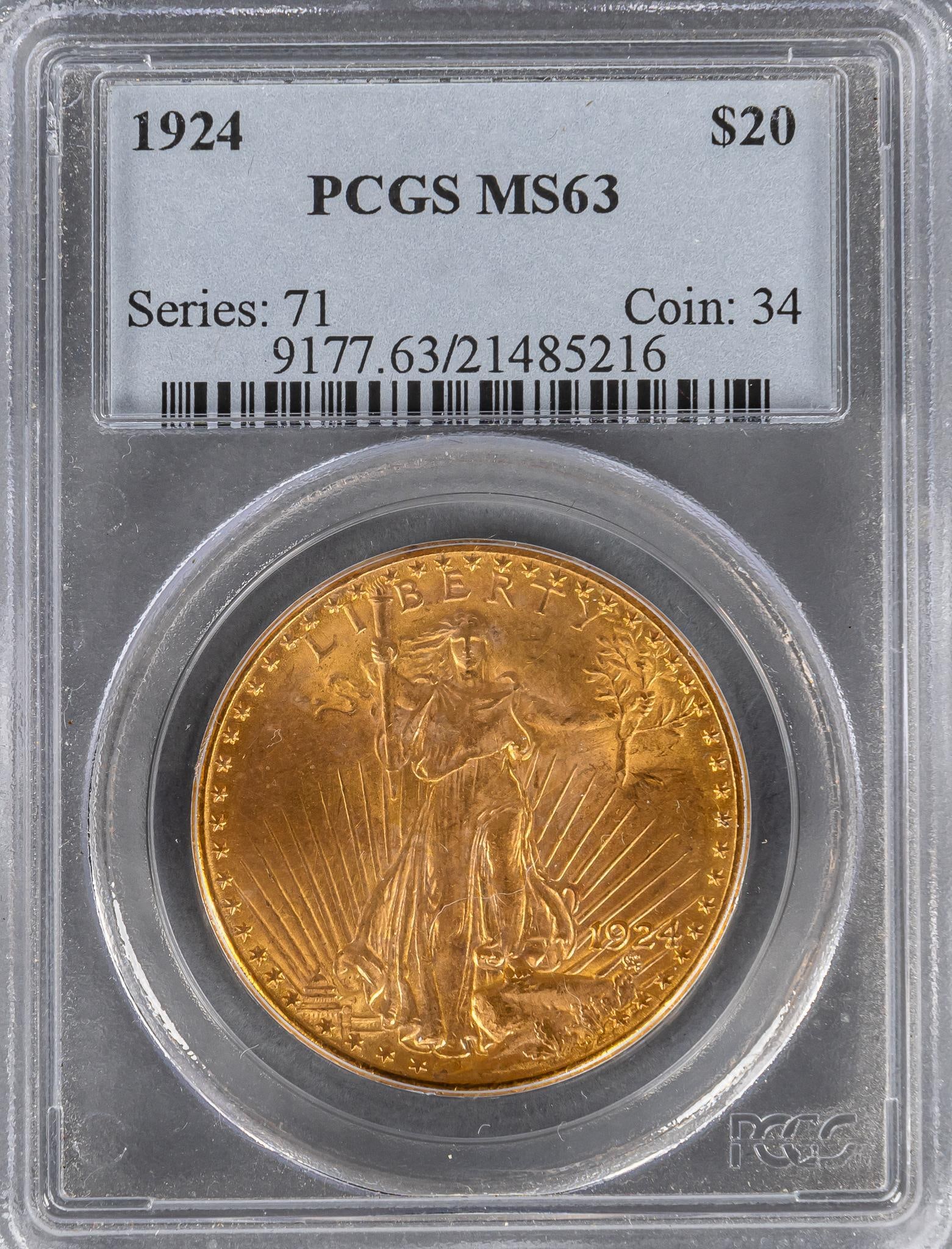 1924 $50 Gold Eagle Coin (1 of 5)