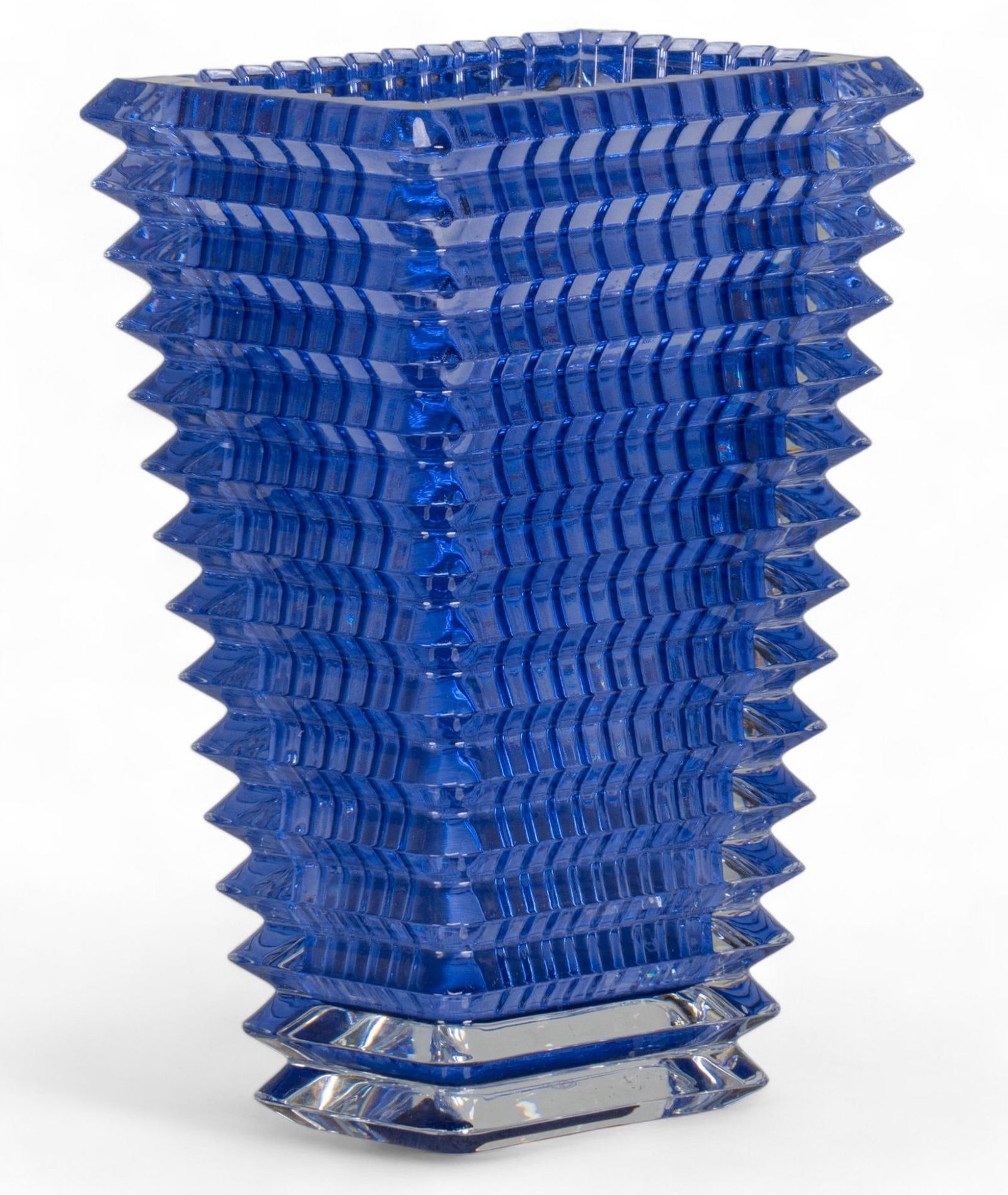 Blue Baccarat Rectangular Eye Vase (1 of 8)