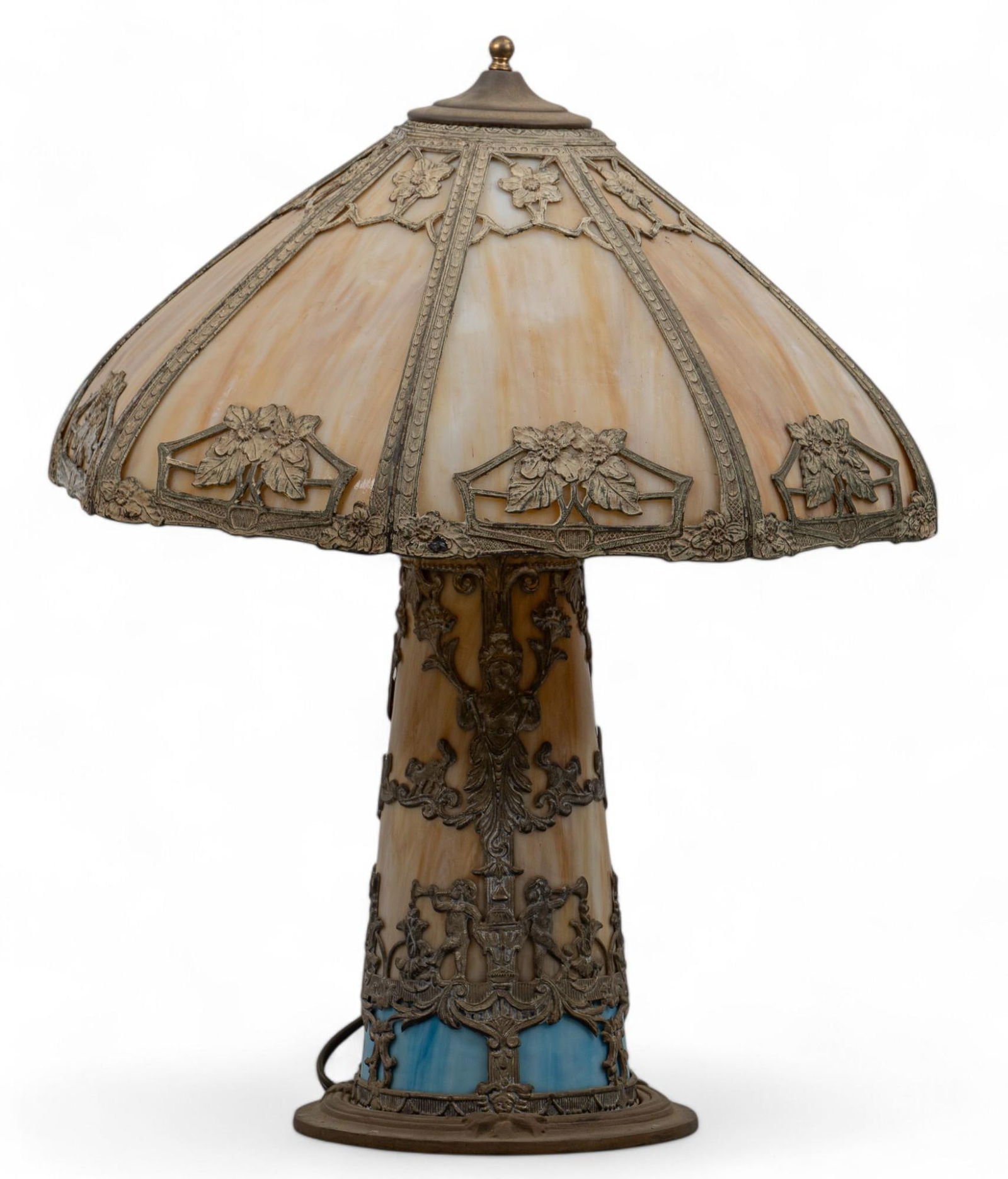 Northwest Aluminum Specialty Co. American Slag Glass Lamp (1 of 10)