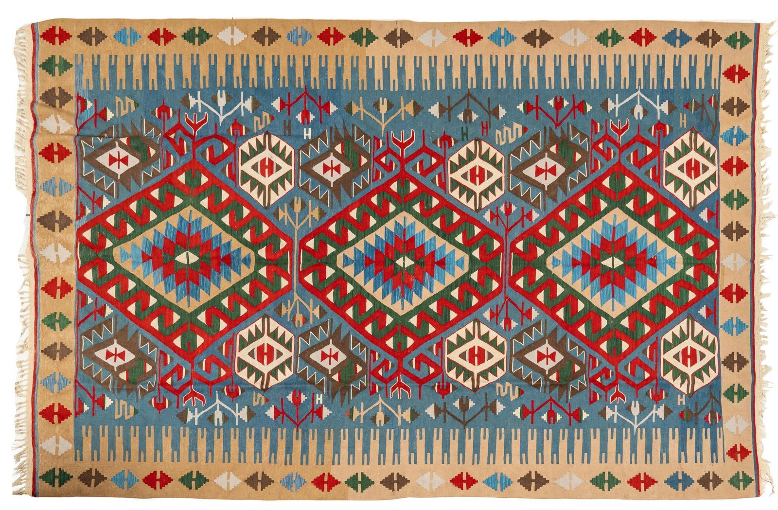 Handwoven Kilim Rug, 10 ft. x 6 ft. 5 in.: Handwoven Kilim estate rug 10 ft. x 6 ft. 5 in. Provenance: Property from the collection of a San Antonio, Texas gentleman