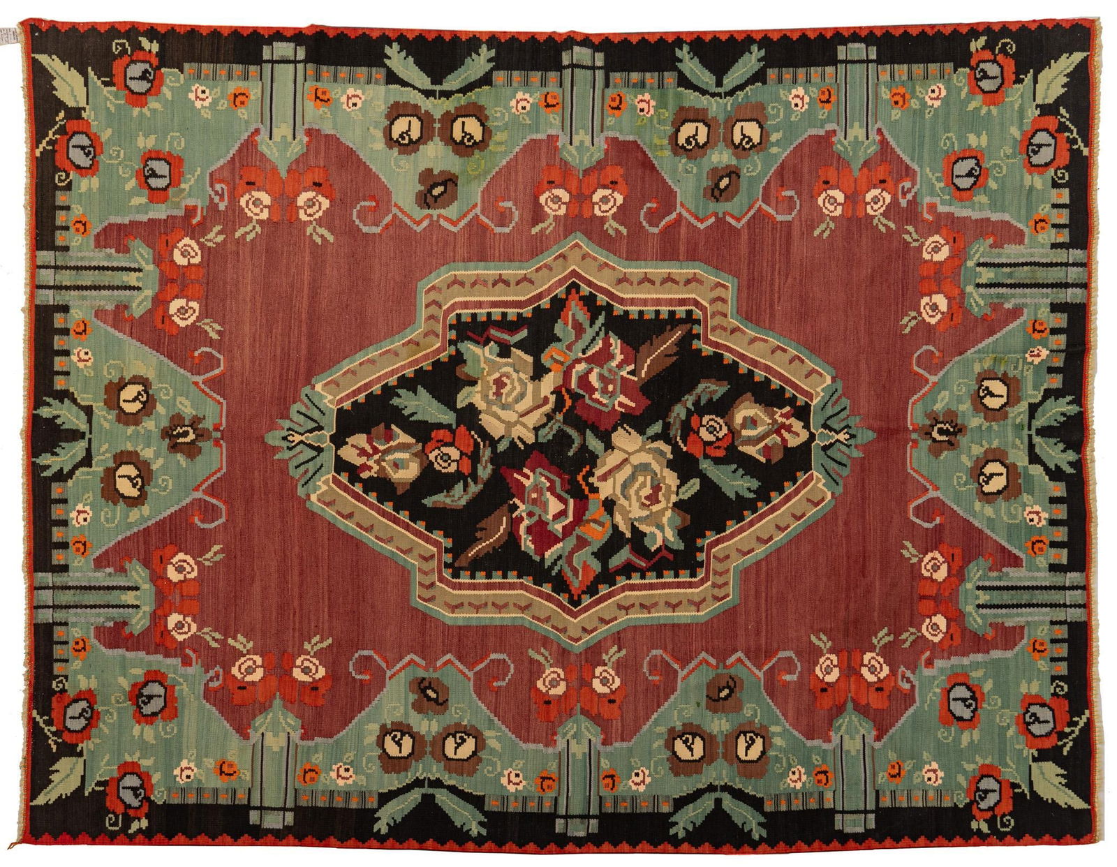 Large Floral Area Rug, 10 ft. 7 in. x 8 ft. 2 in. (1 of 4)