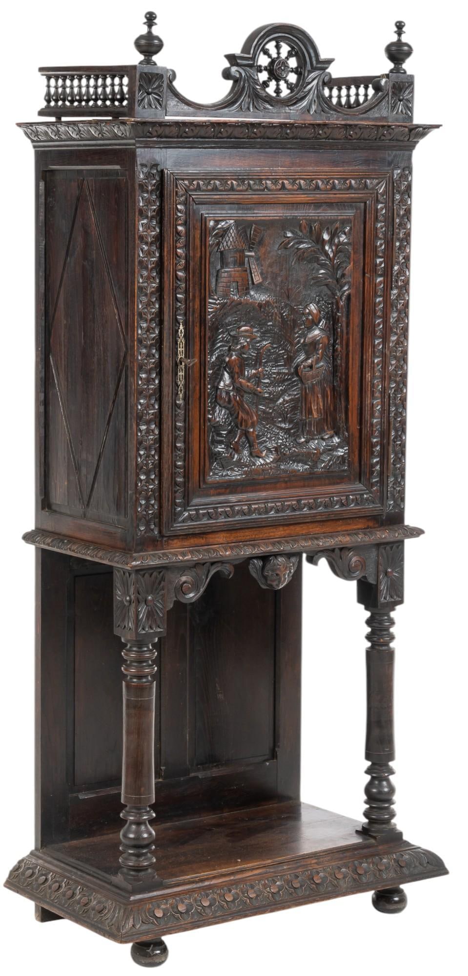 Henry II Style Cabinet (1 of 9)