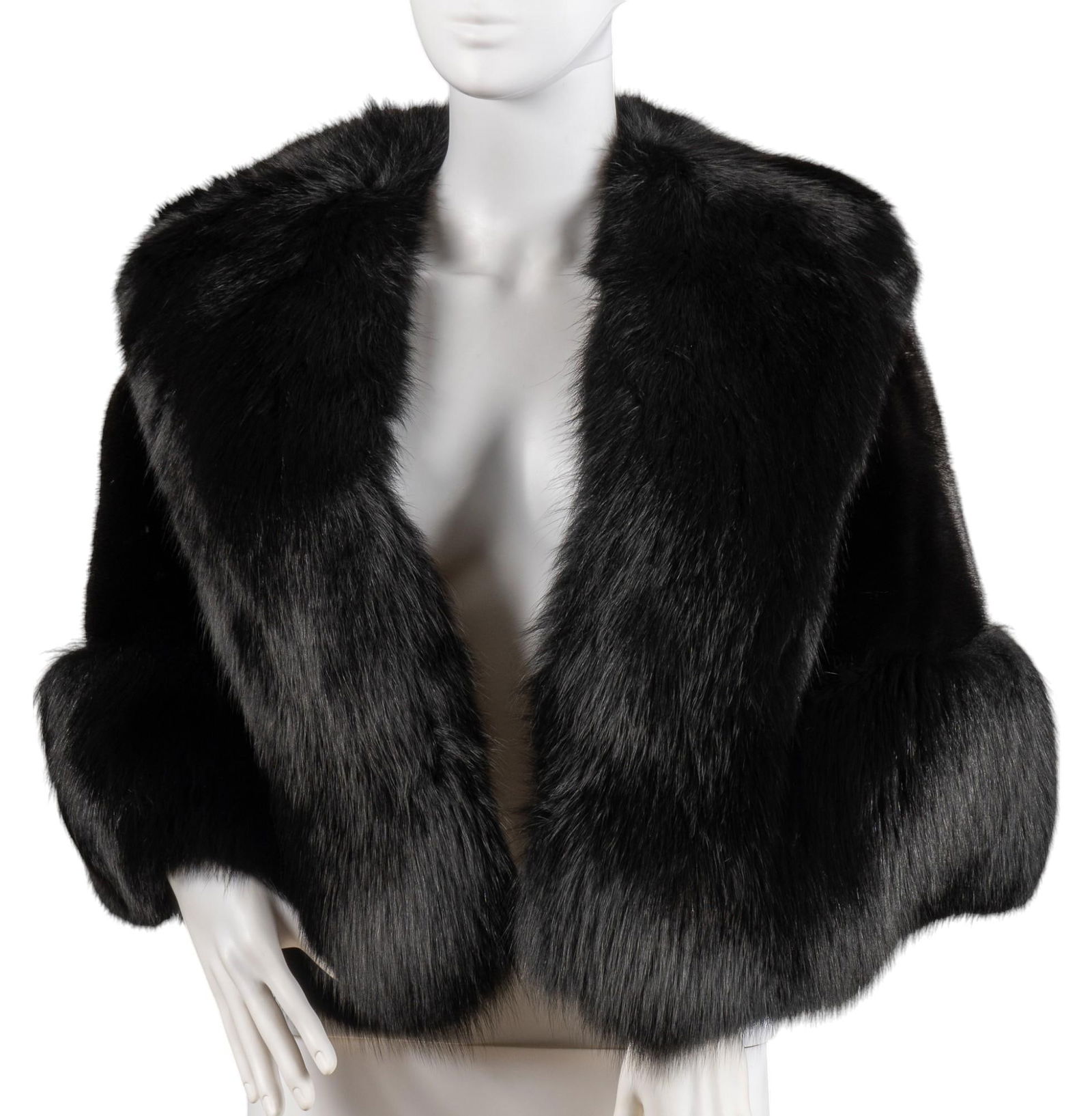 Blackglama (USA) for Saks Fifth Avenue (USA) Black Fox Shawl (1 of 7)