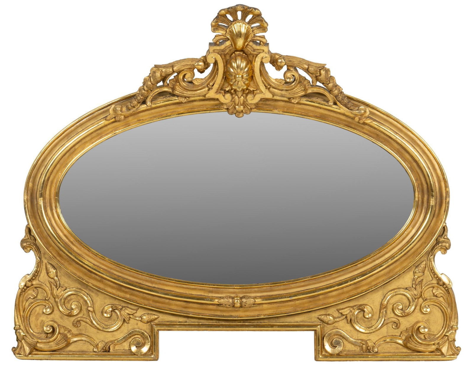 Large Gilt Mantel Mirror (1 of 6)