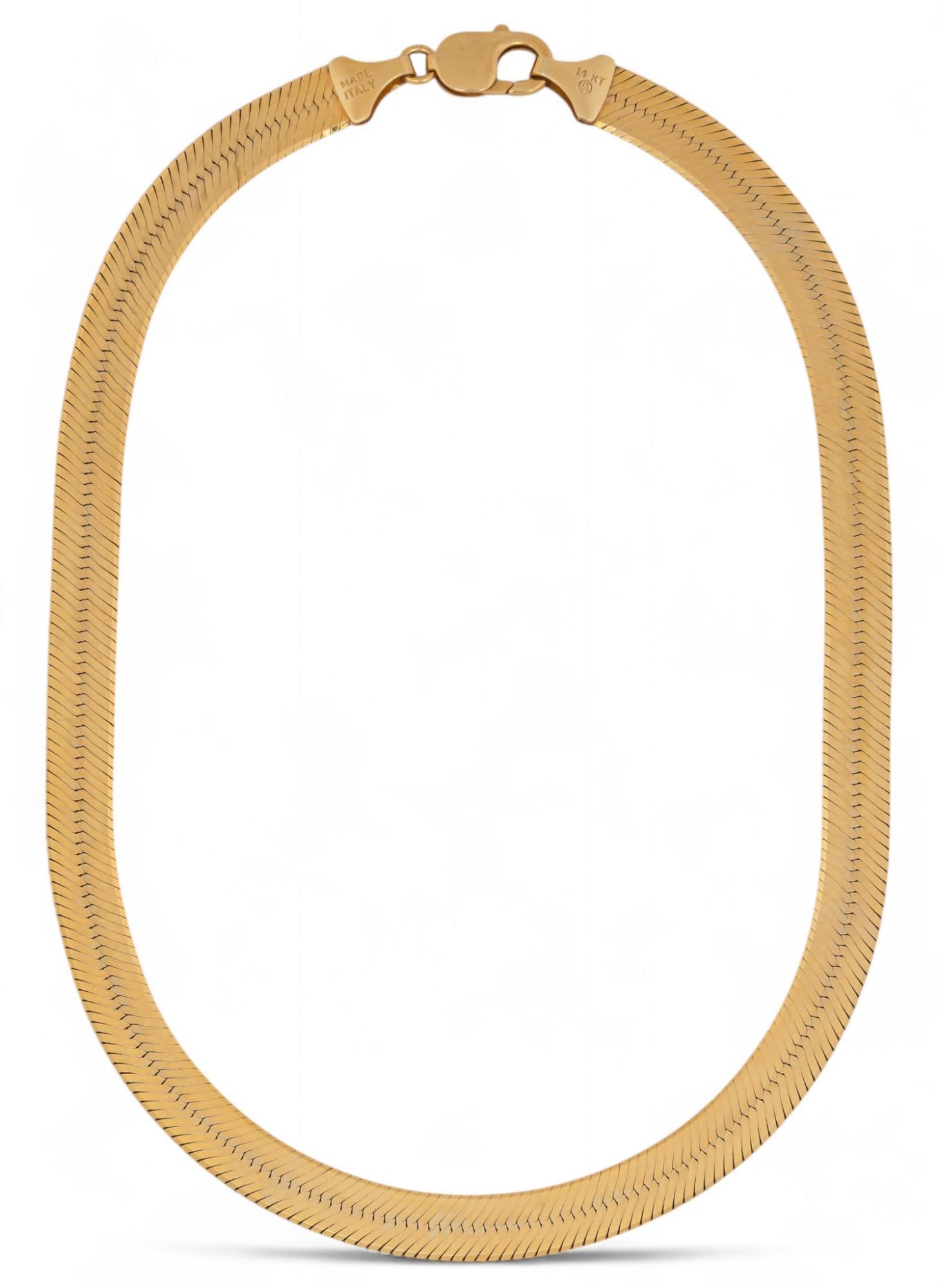 14K Italian Herringbone Chain (1 of 5)
