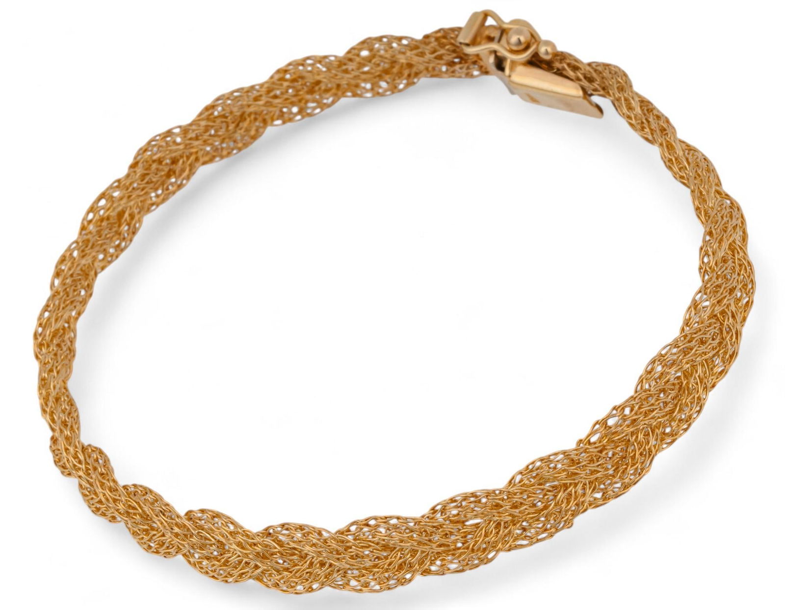 14K Braided Bracelet (1 of 6)