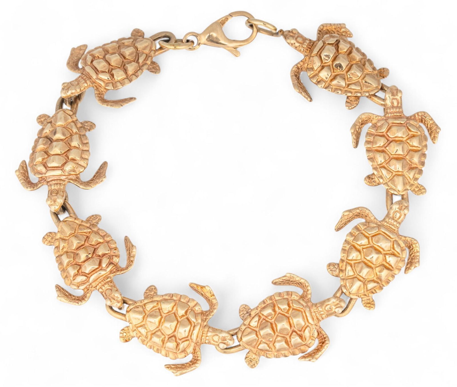 14K Turtle Charm Bracelet (1 of 10)