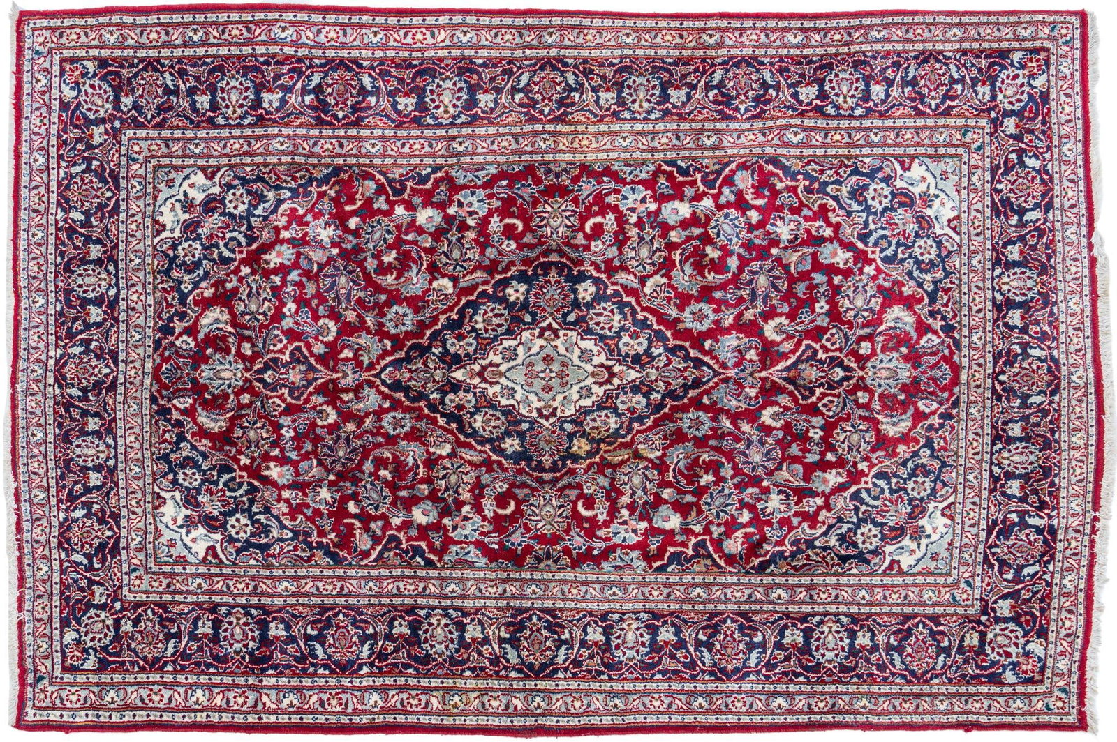 Handwoven Persian Kashan Estate Rug, 9 ft. 1 in. x 6 ft. 2 in.: Handwoven Persian Kashan estate rug 9 ft. 1 in. x 6 ft. 2 in. Provenance: Property from the home of a San Antonio, Texas lady