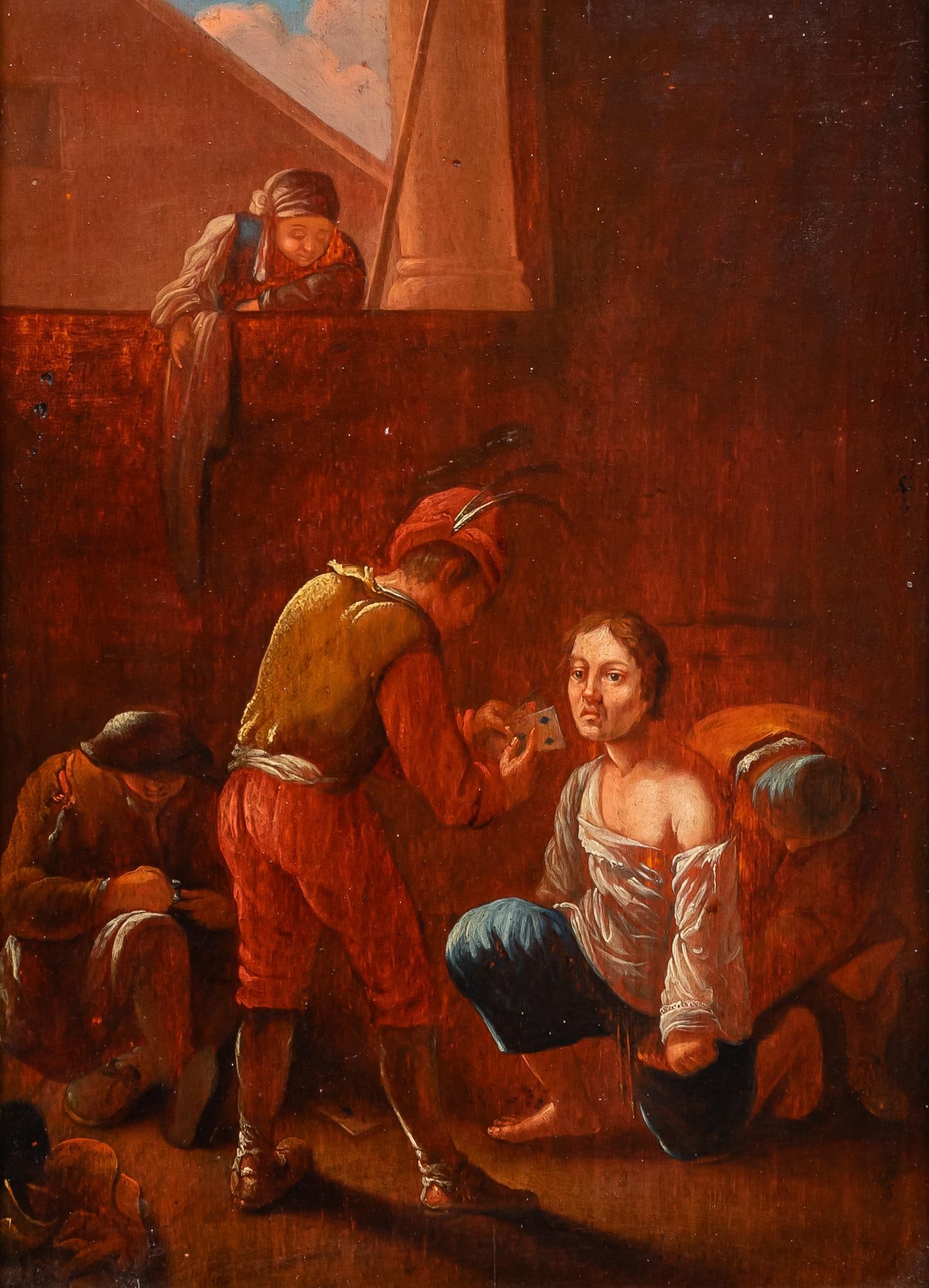 Dutch School, Interior Scene oil on wood (1 of 6)