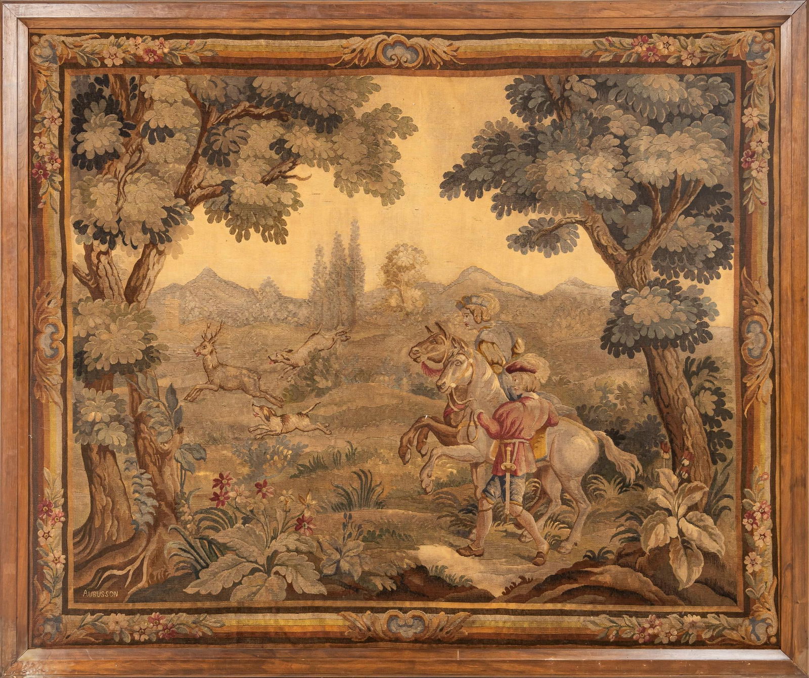 Framed Aubusson Style Tapestry (1 of 7)