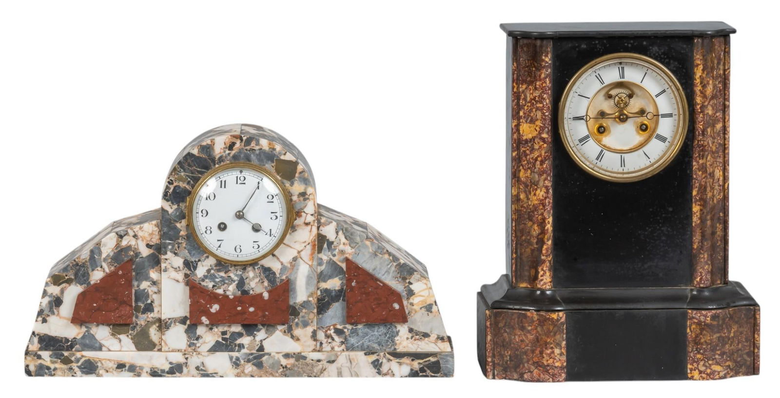 (2) French Marble Mantel Clocks (1 of 10)