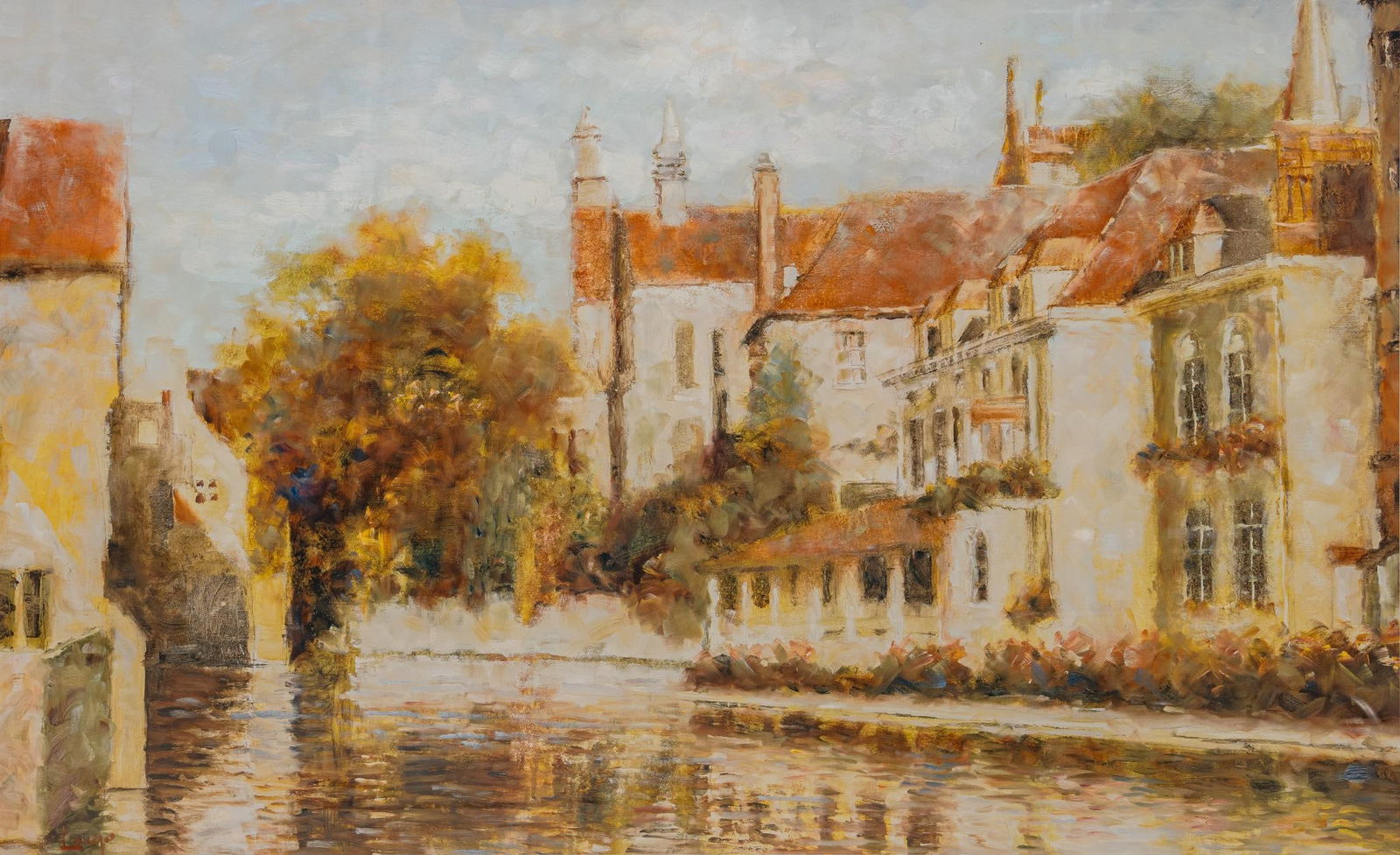 Canal Scene Lithograph (1 of 5)