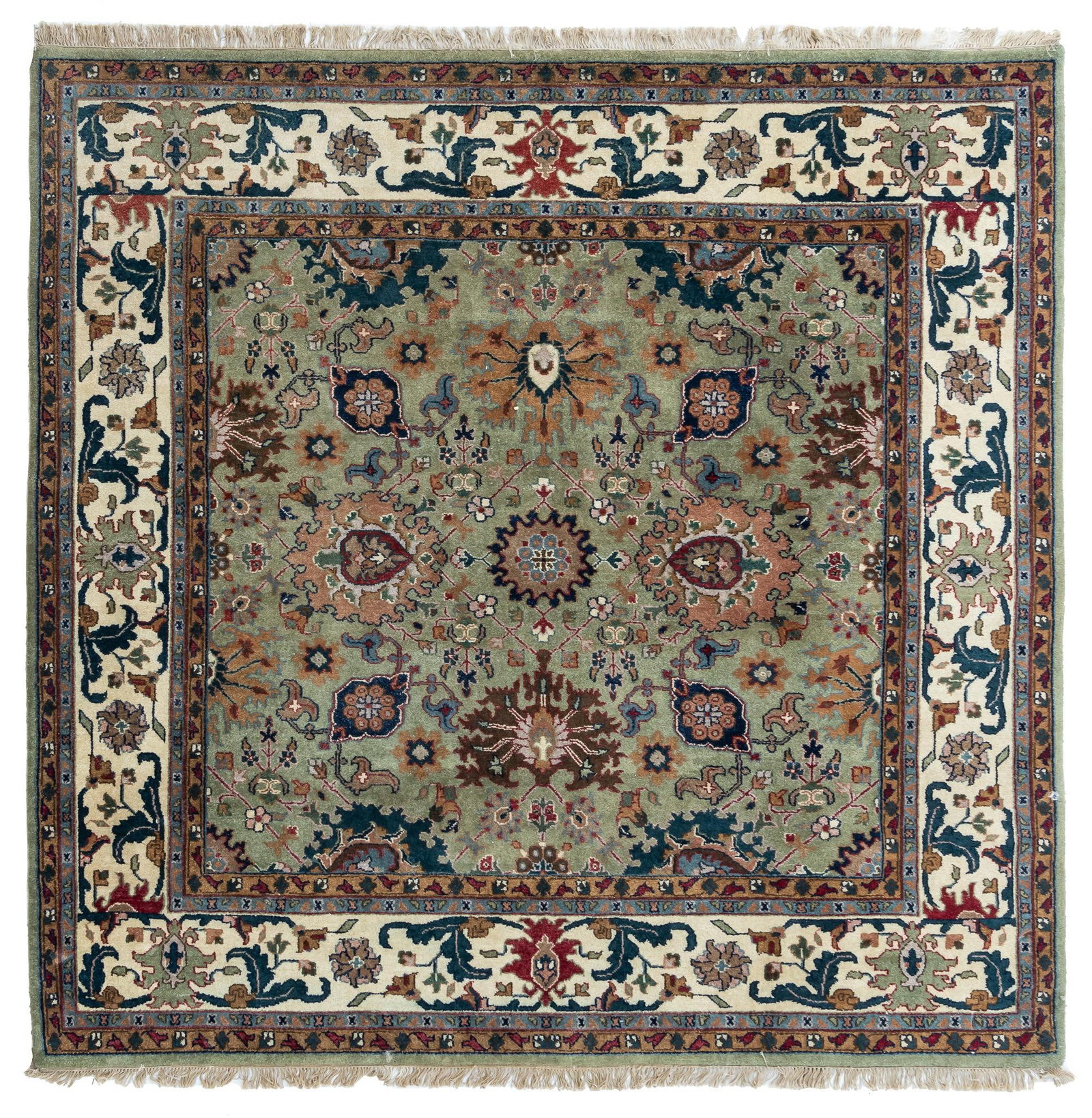 Handwoven Square Rug, 8 ft. 2 in. x 8 ft. 2 in.: Handwoven square rug 8 ft. 2 in. x 8 ft. 2 in. Provenance: Property from the collection of a San Antonio, Texas lady