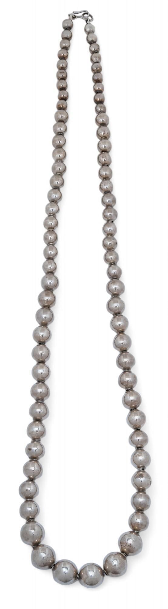 Mexican Sterling Silver Beaded Necklace (1 of 8)