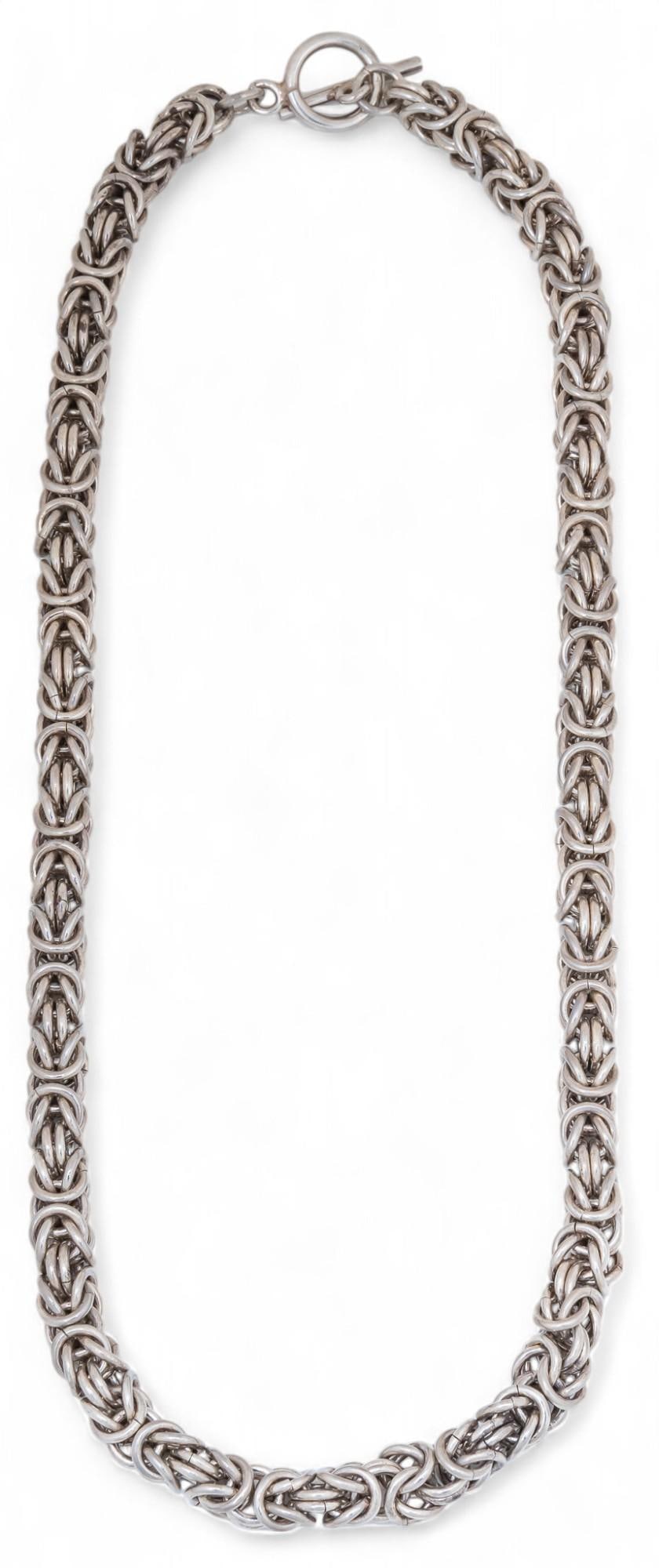 Sterling Silver Serpentine Chain: Sterling silver serpentine chain, unmarked Chain length: 18 in. Total weight: 3.46 ozt Provenance: Property from the collection of a San Antonio, Texas gentleman