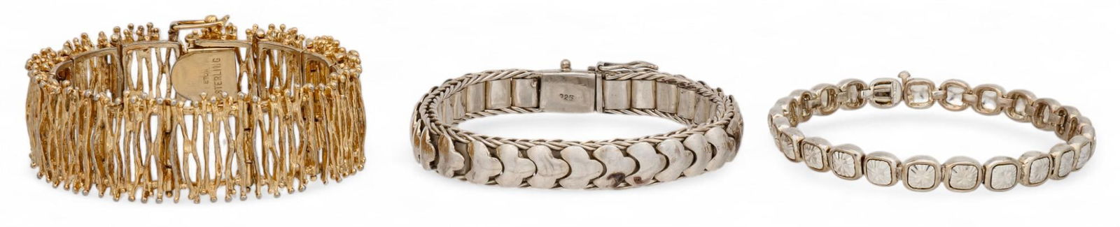 (3) Sterling Silver Bracelets (1 of 10)