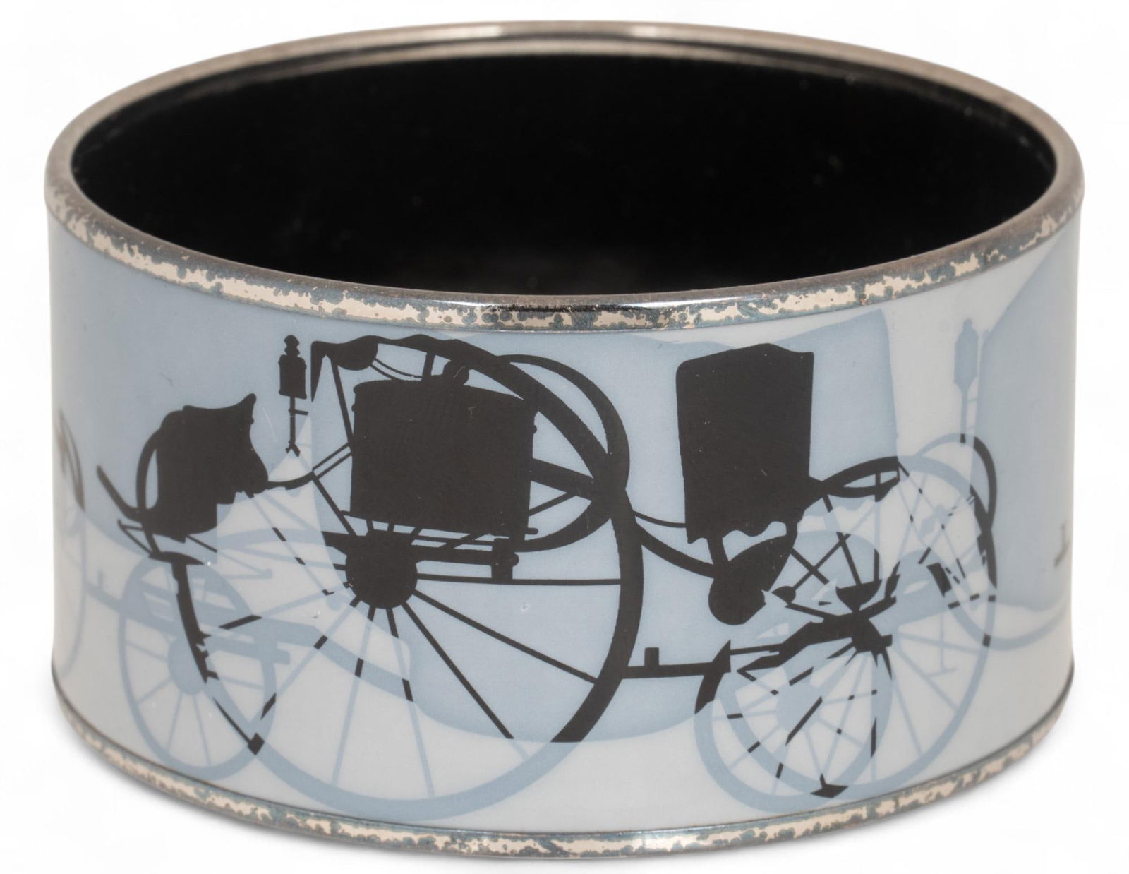 Hermes Paris Enamel Carriage Bangle Bracelet (1 of 7)