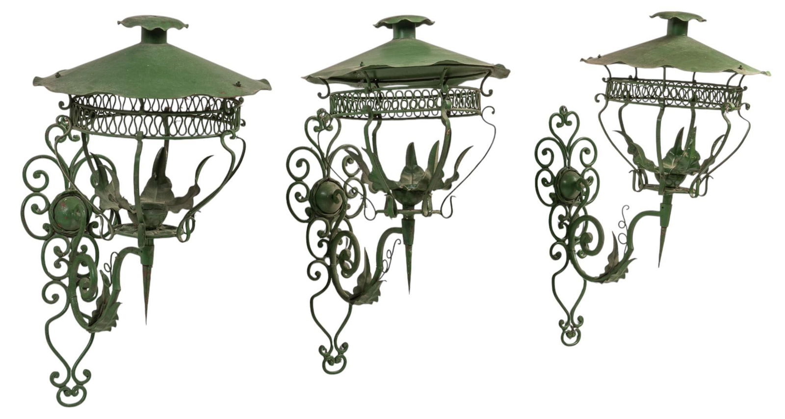 (3) Scrolled Metal Wall Sconces (1 of 7)