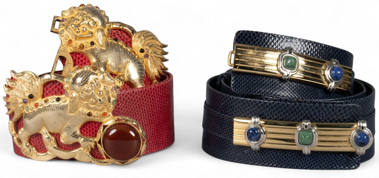 (2) Judith Lieber Lizard Skin Belts (1 of 14)