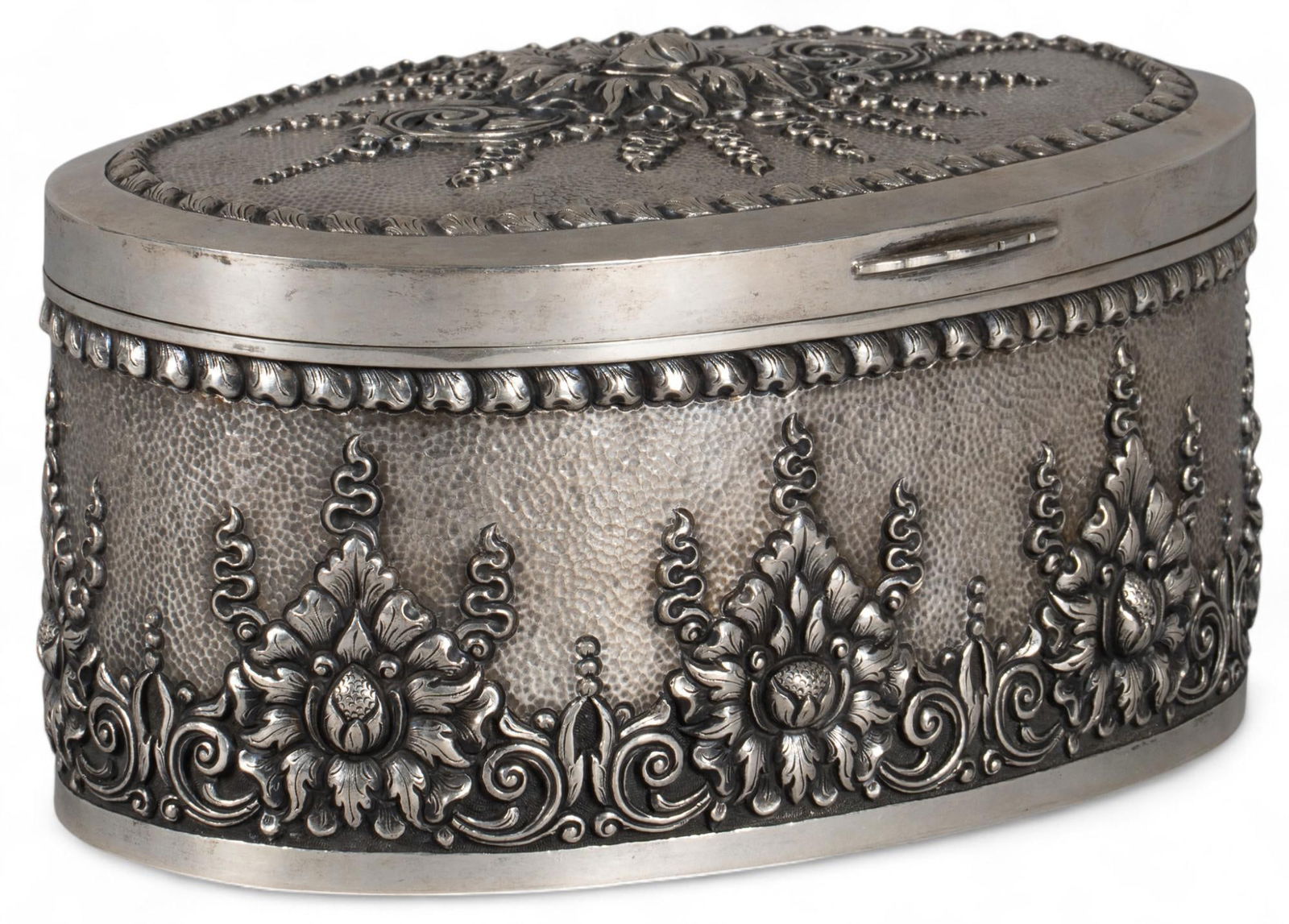 .800 Fine Silver Trinket Box (1 of 7)