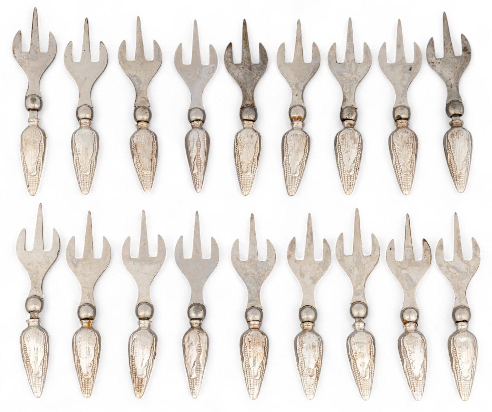 (9) Pairs of Sterling Silver Corn Holders (1 of 5)