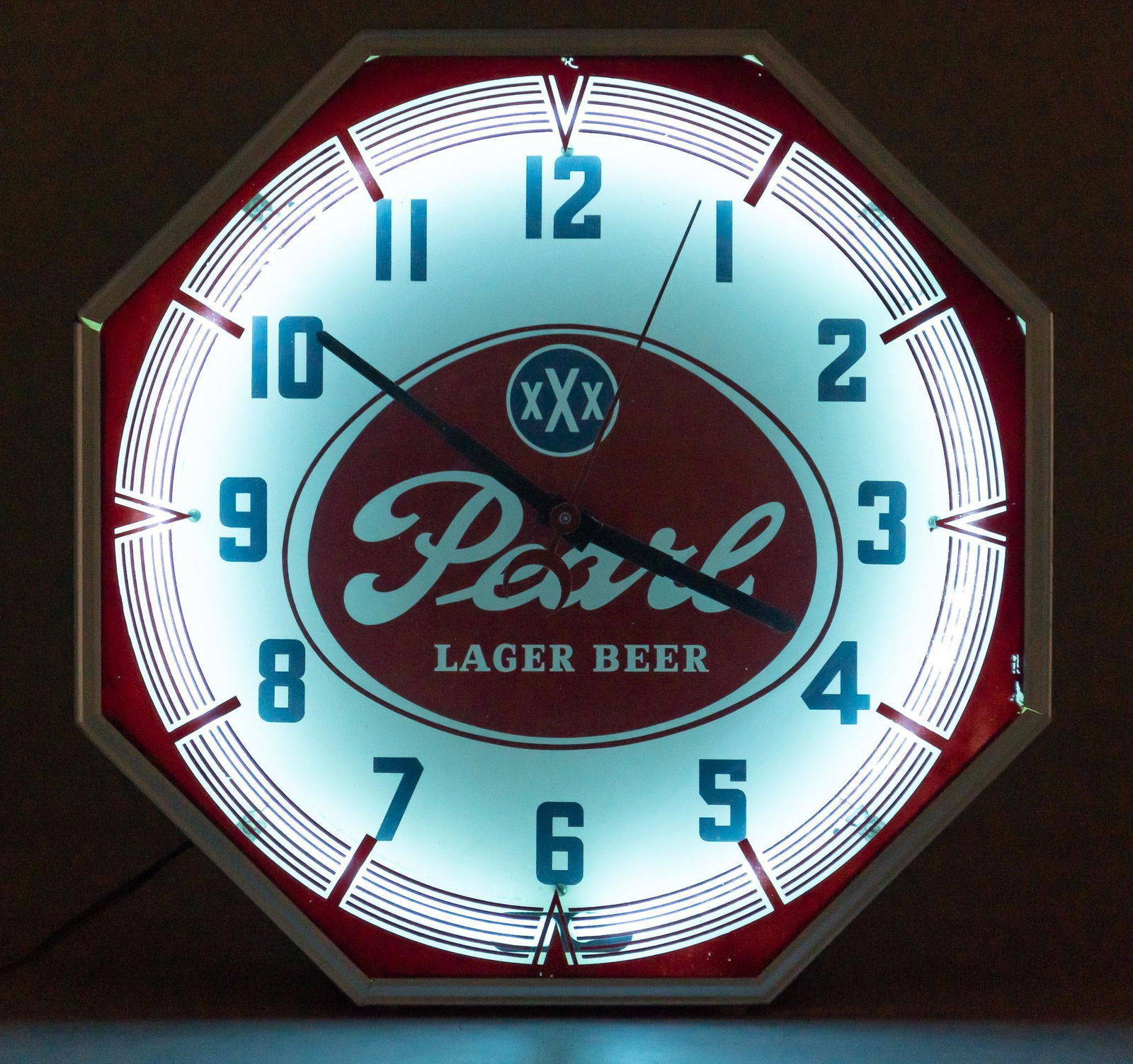 Vintage Pearl Beer Neon Clock (1 of 7)