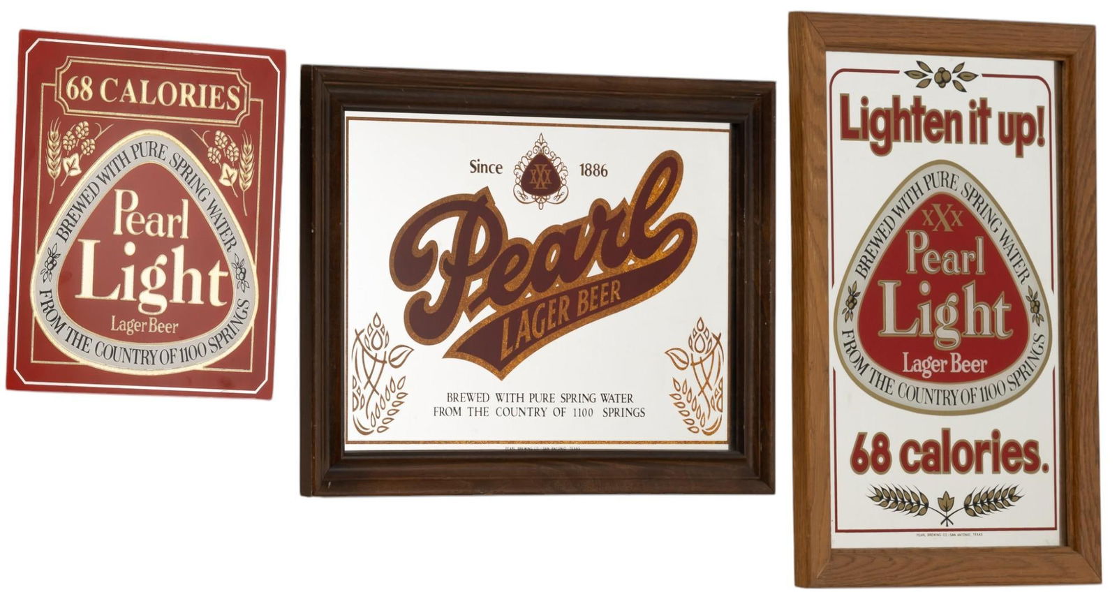(3) Pearl Beer Signs (1 of 3)