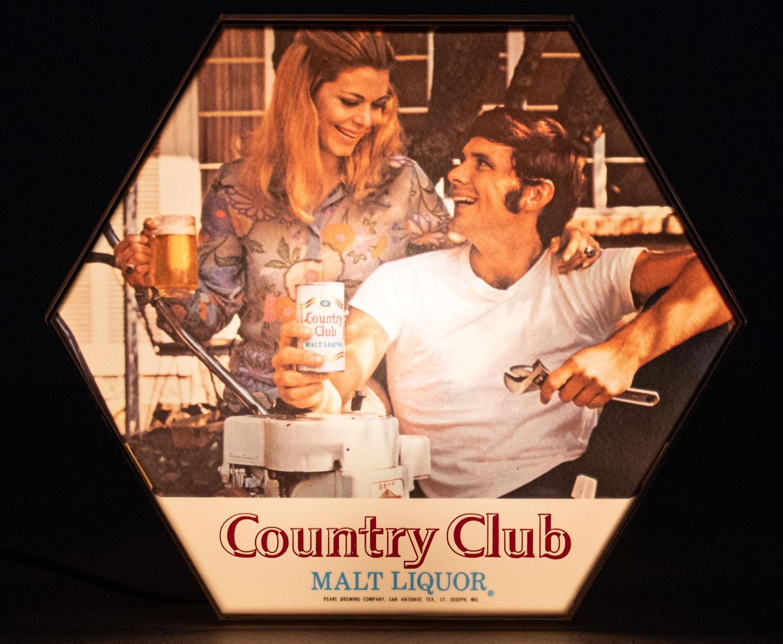 Vintage Country Club Illuminated Transparency Display (1 of 9)