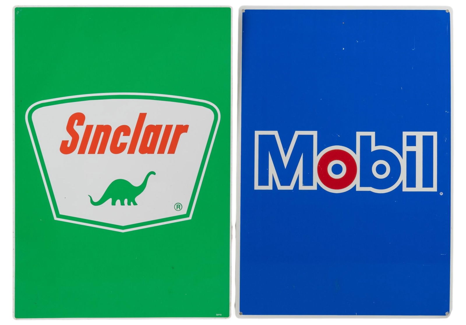 (2) Sinclair Oil & Mobilgas Gasoline Signs (1 of 5)