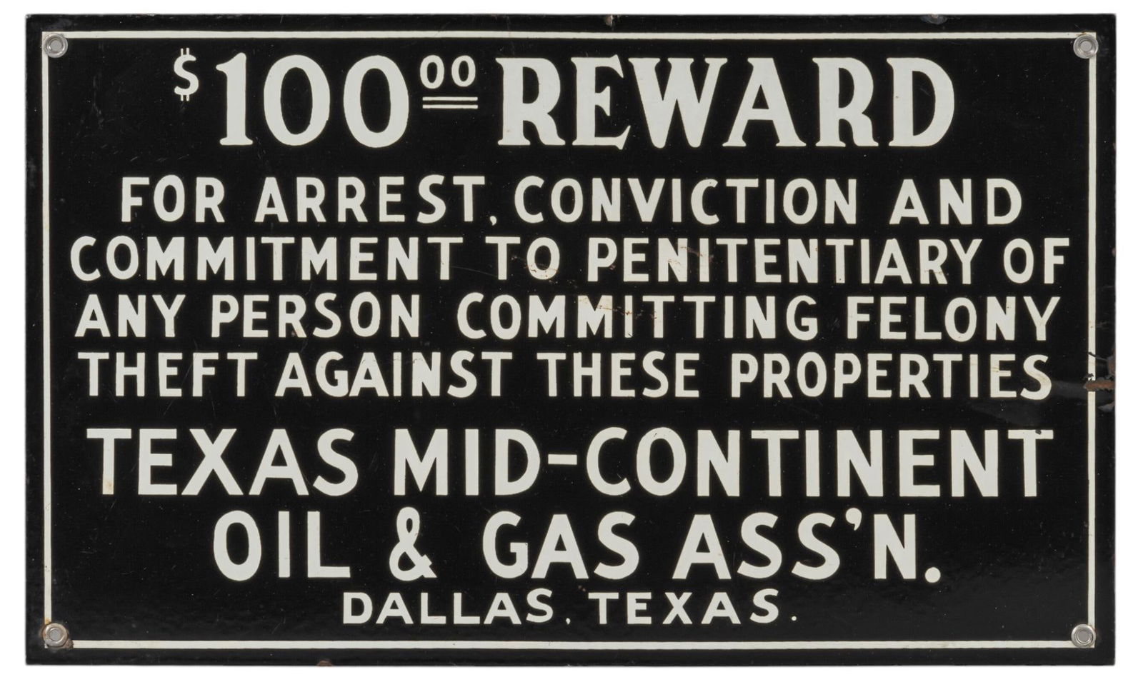 Texas Mid-Continent Oil & Gas Association Sign (1 of 5)