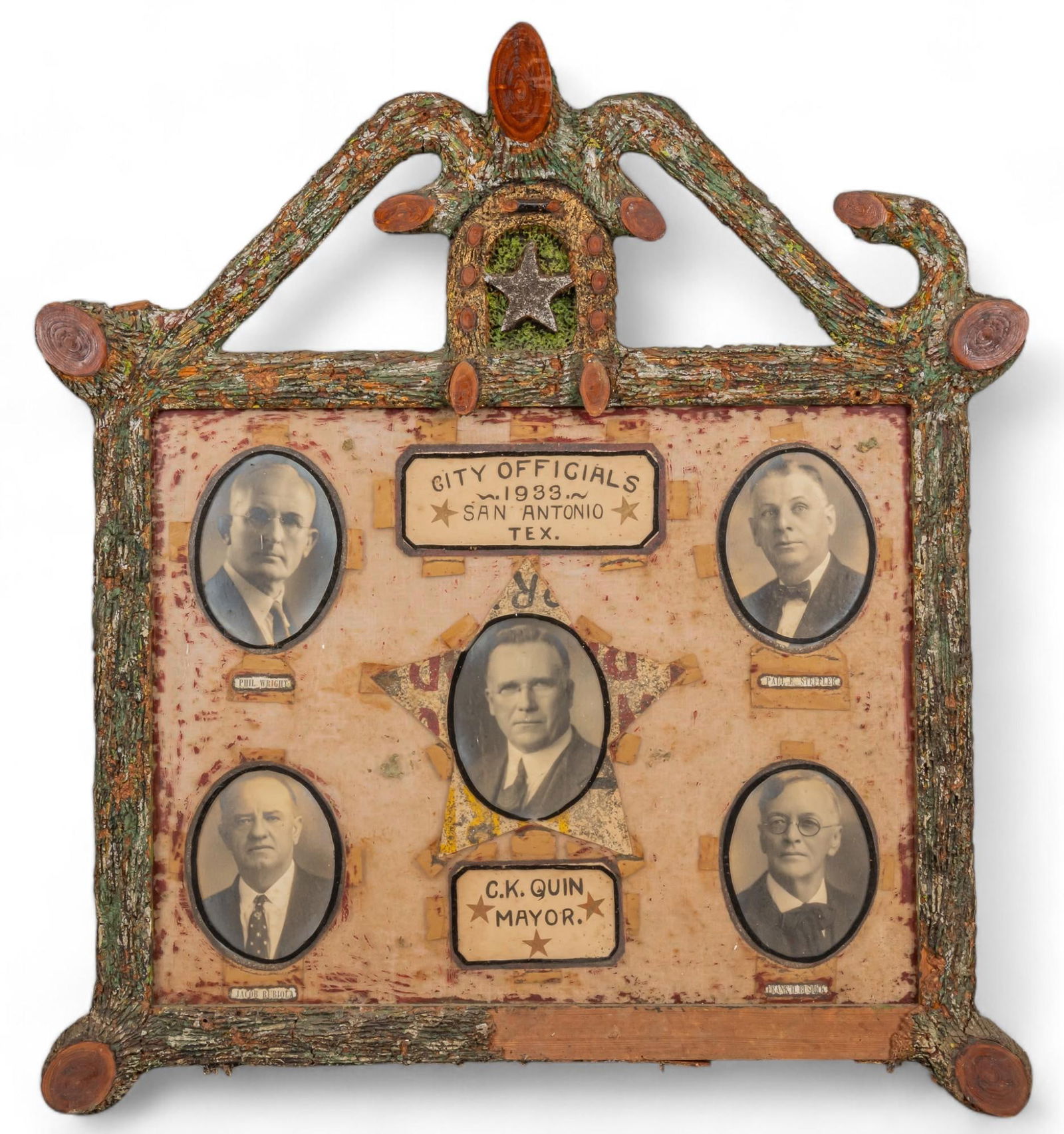 Faux Bois Frame of San Antonio City Officials (1 of 7)