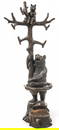 Bronze Bear and Cub Sculptural Coat Rack & Umbrella Holder