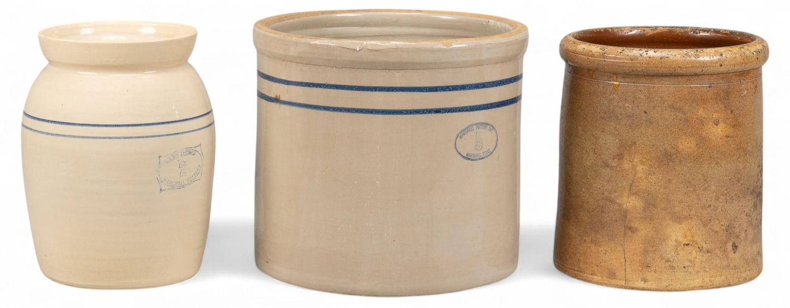 Collection of (3) Pieces of Early Texas Stoneware (1 of 8)