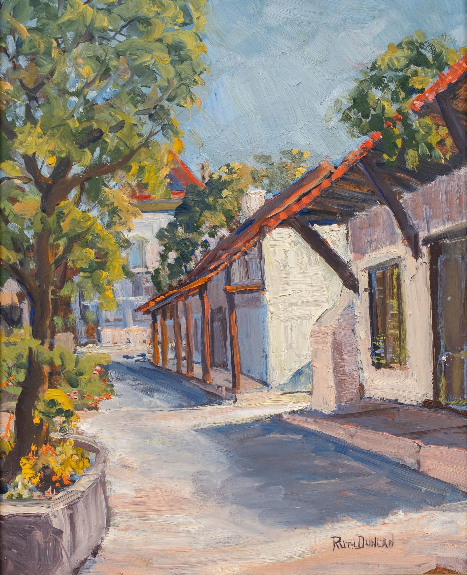 Ruth Duncan, "On Guadalupe St. in La Villita" (1 of 7)