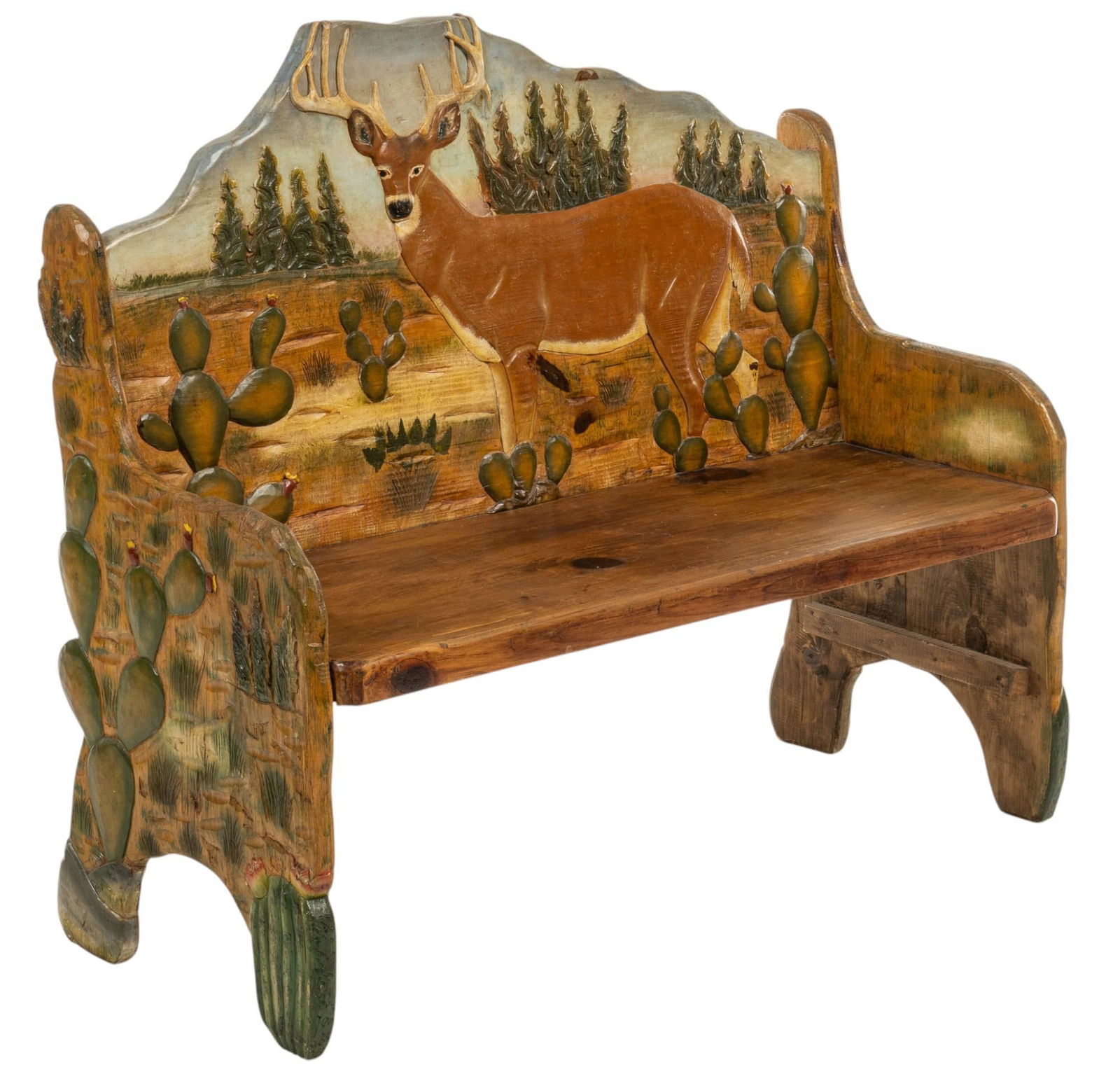 Painted Wooden Bench (1 of 9)