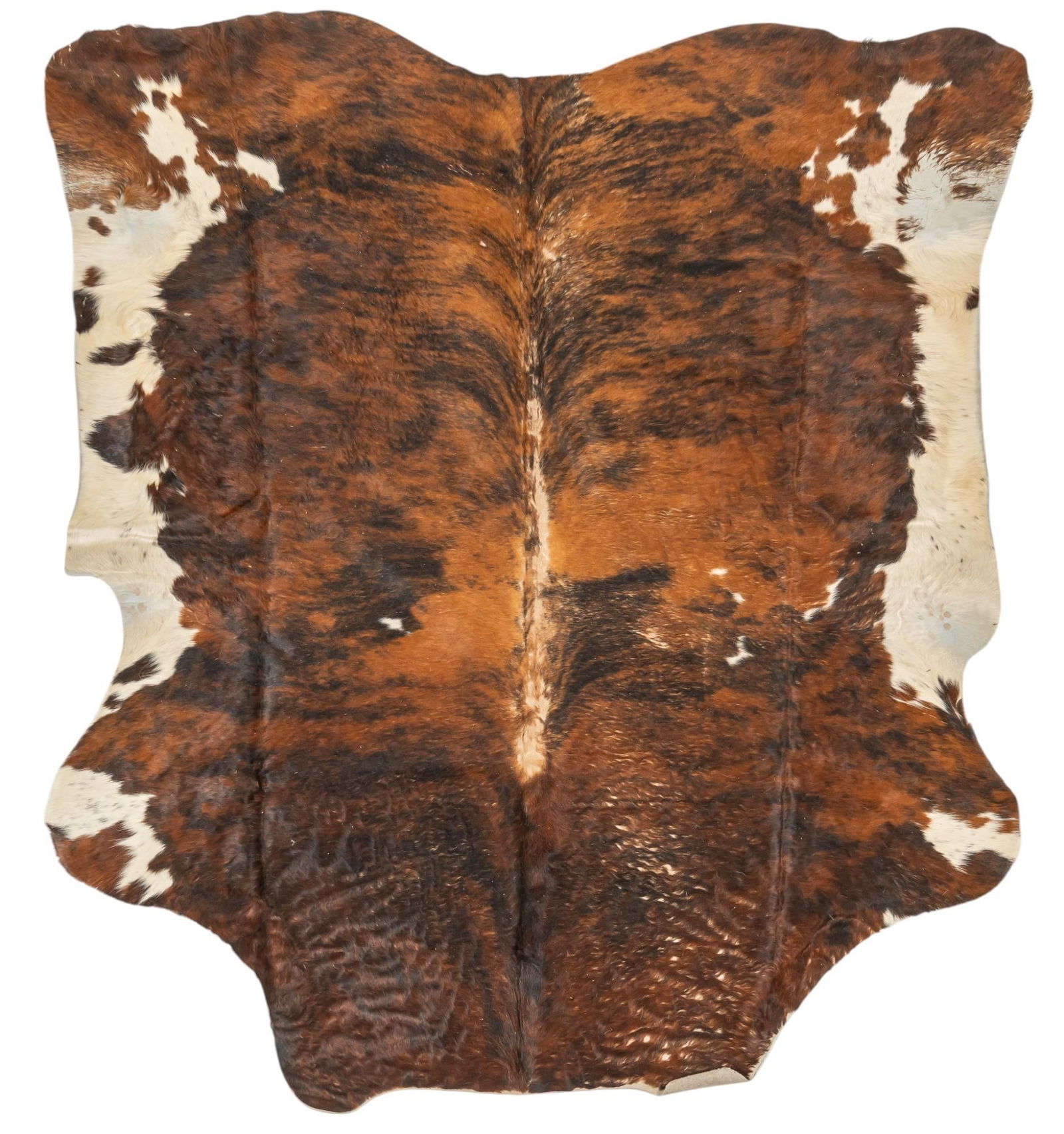 Brown and White Cowhide Rug (1 of 4)