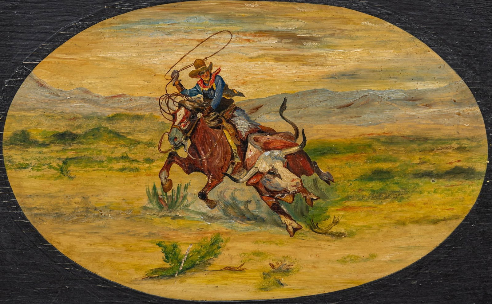 Vintage Cowboy Painting (1 of 4)