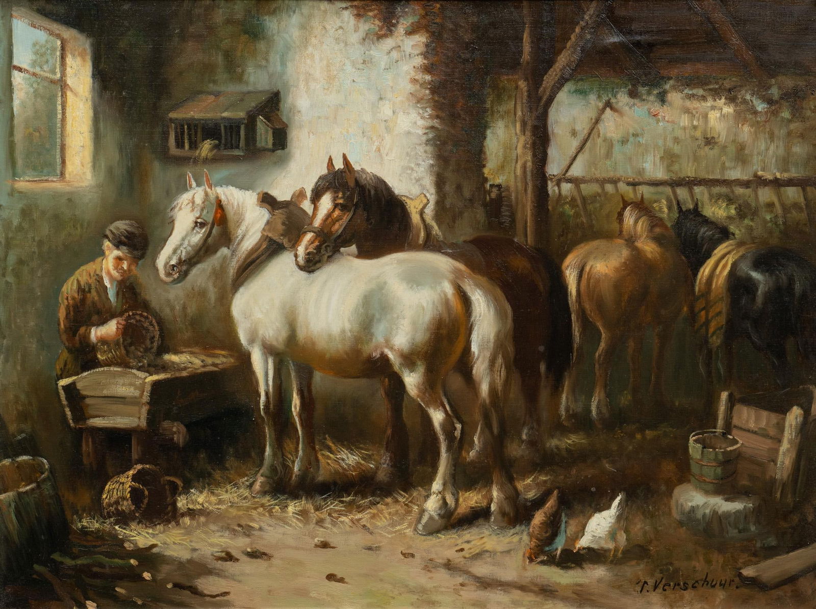 After Wouterus Verschuur, Stable Scene (1 of 6)