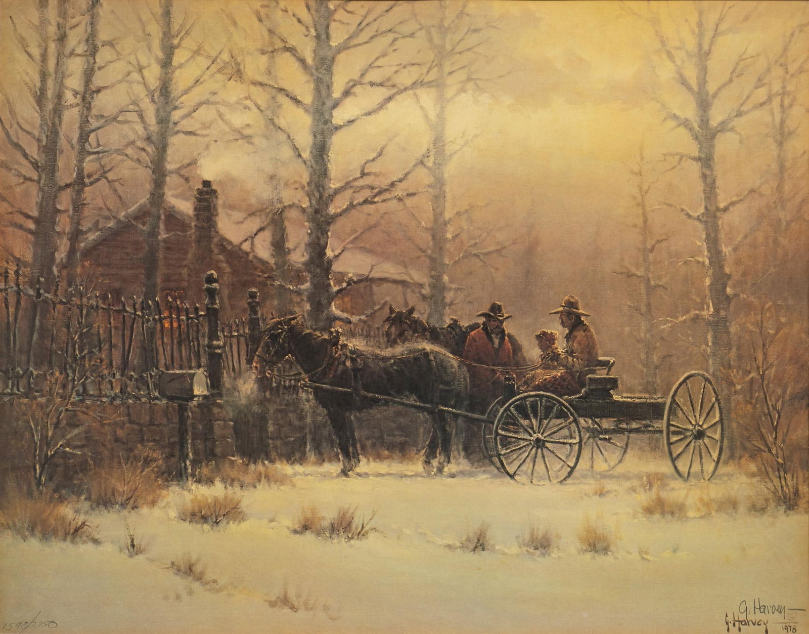G. Harvey, "Grampa's Neighbors" Litho (1 of 7)
