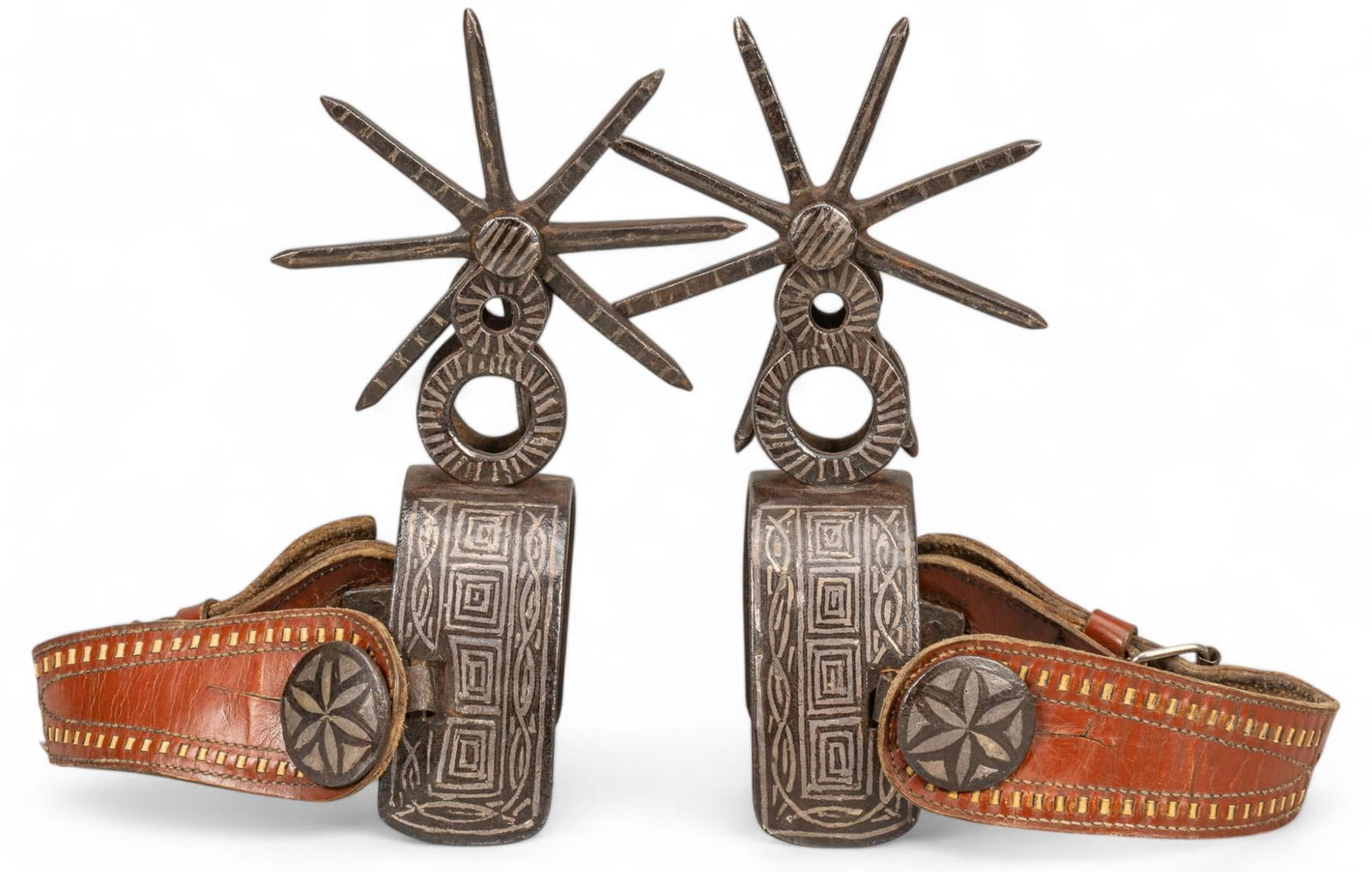 Pair of Antique Mexican Chihuaua Spurs (1 of 8)