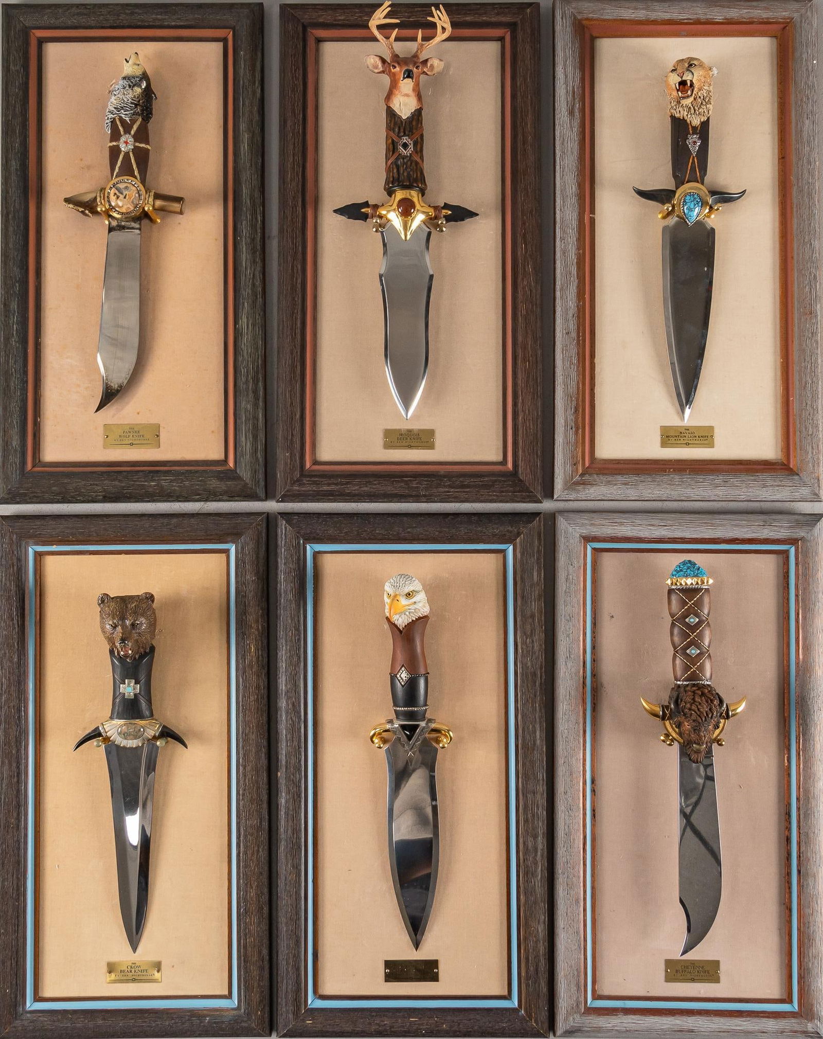 Set of (6) Ben Nighthorse Framed Knives (1 of 8)