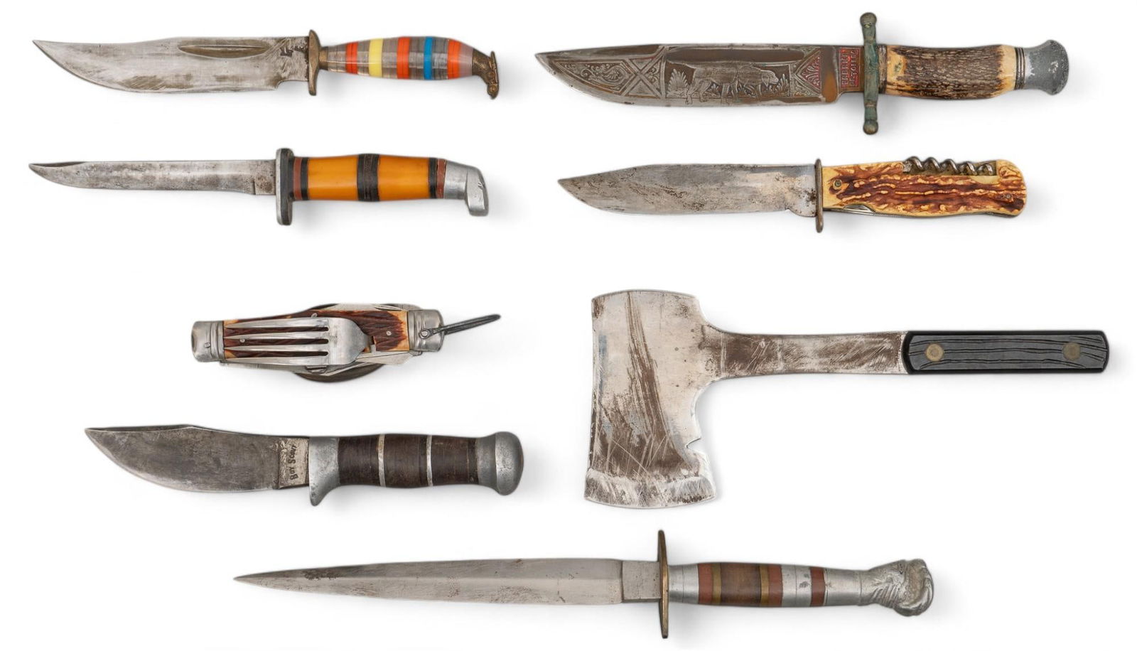 Collection of 8 Mixed Knives/Hatchet (1 of 11)