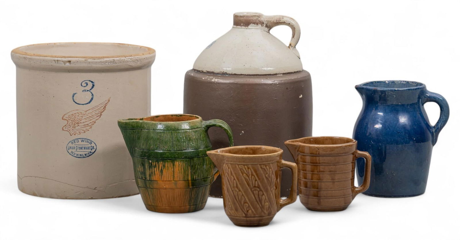 Collection of (6) Early Texas Pottery Pieces (1 of 9)