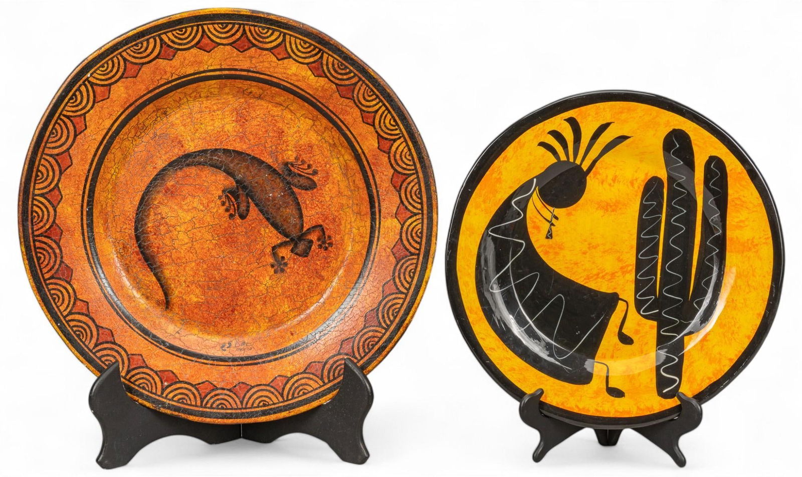 (2) Hand Painted Ceramic Chargers (1 of 8)