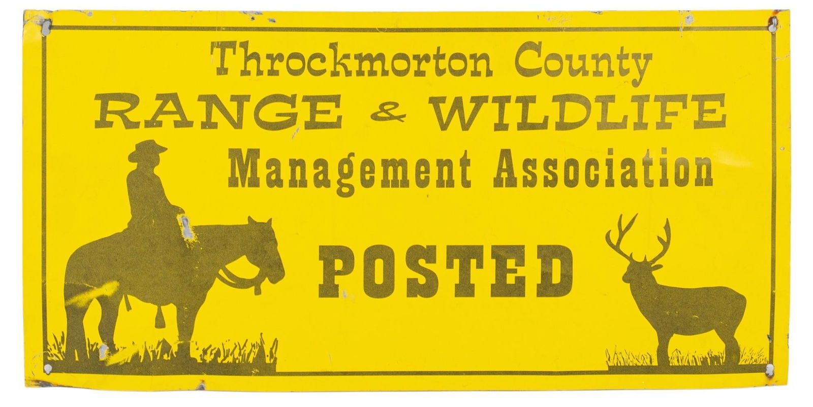 1970s Throckmorton Co. Range Sign (1 of 5)